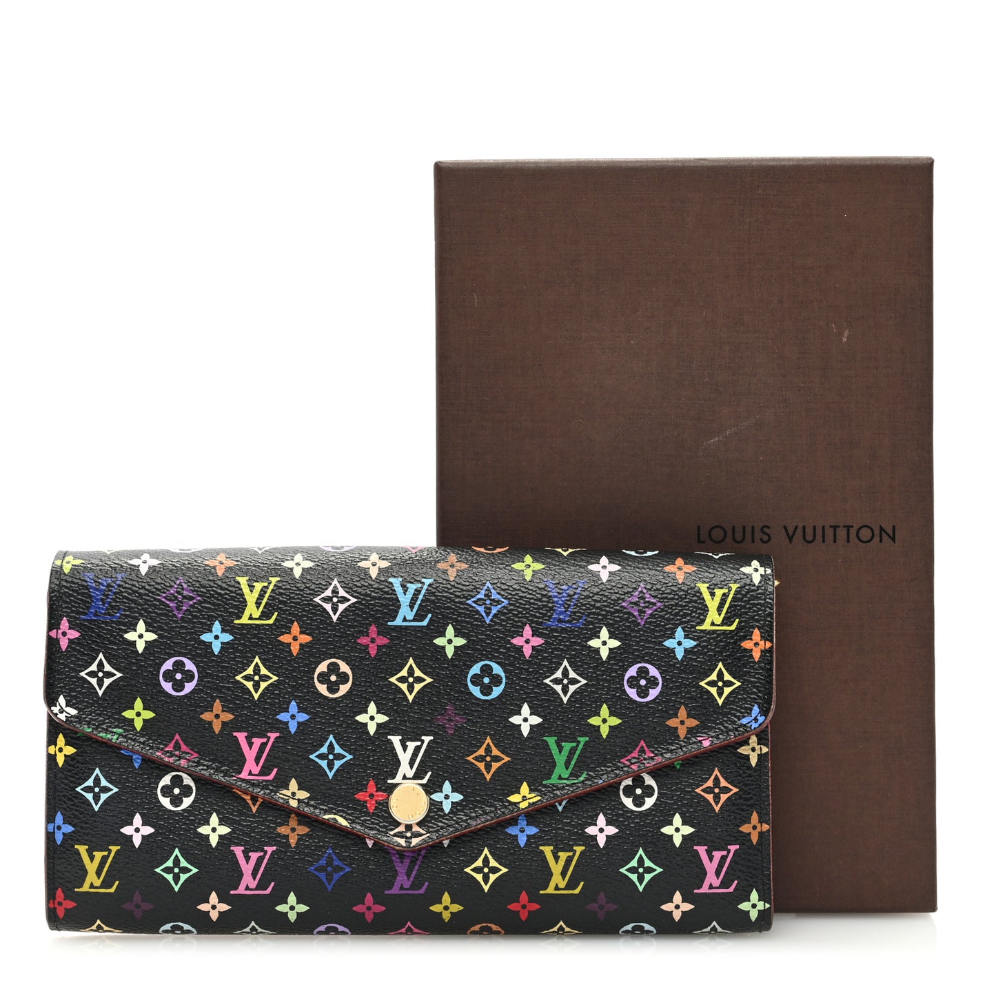 LOUIS VUITTON Monogram Multicolor Sarah Wallet NM Black Grenade