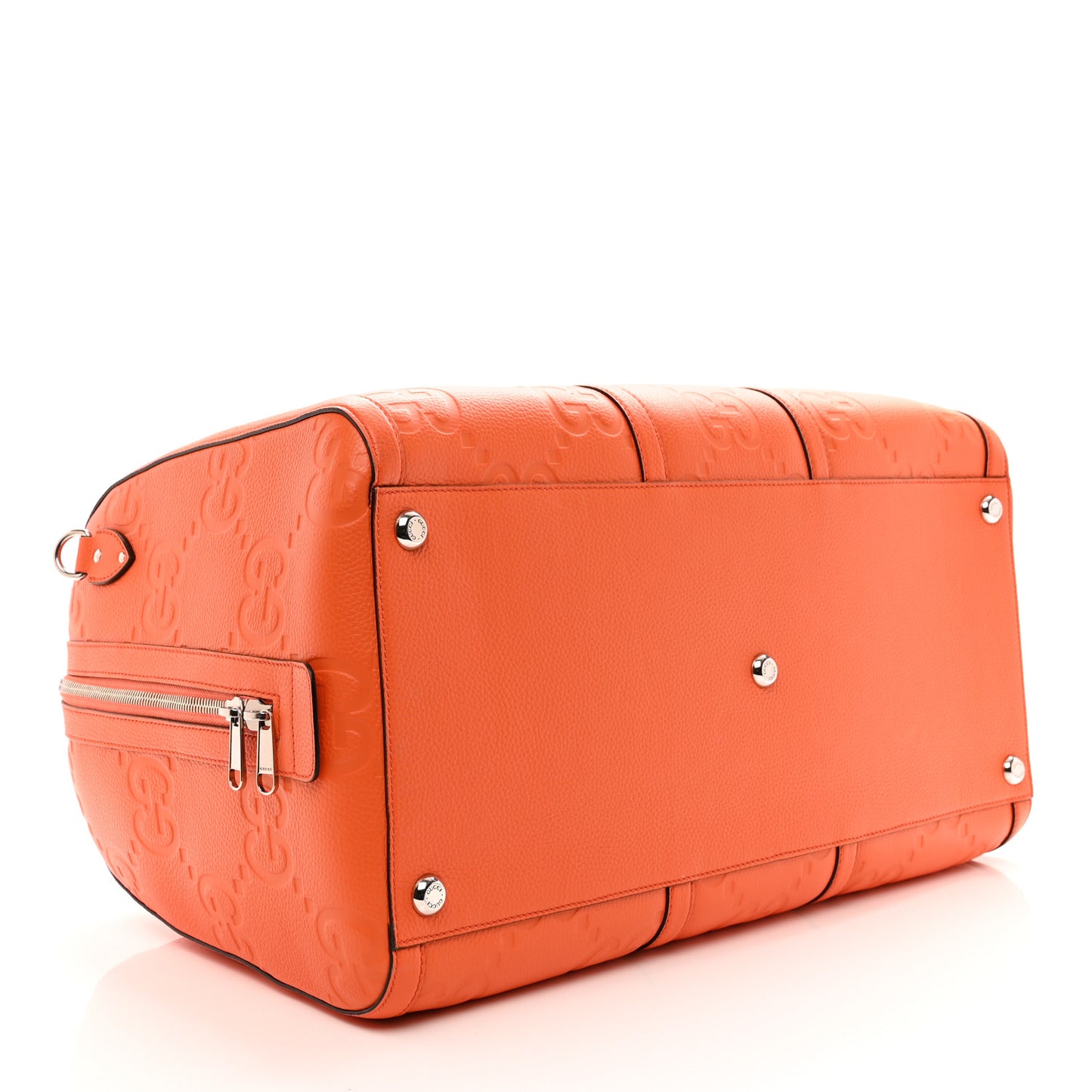 Piuma Calfskin Jumbo GG Embossed Large Duffle Bag Good Orange