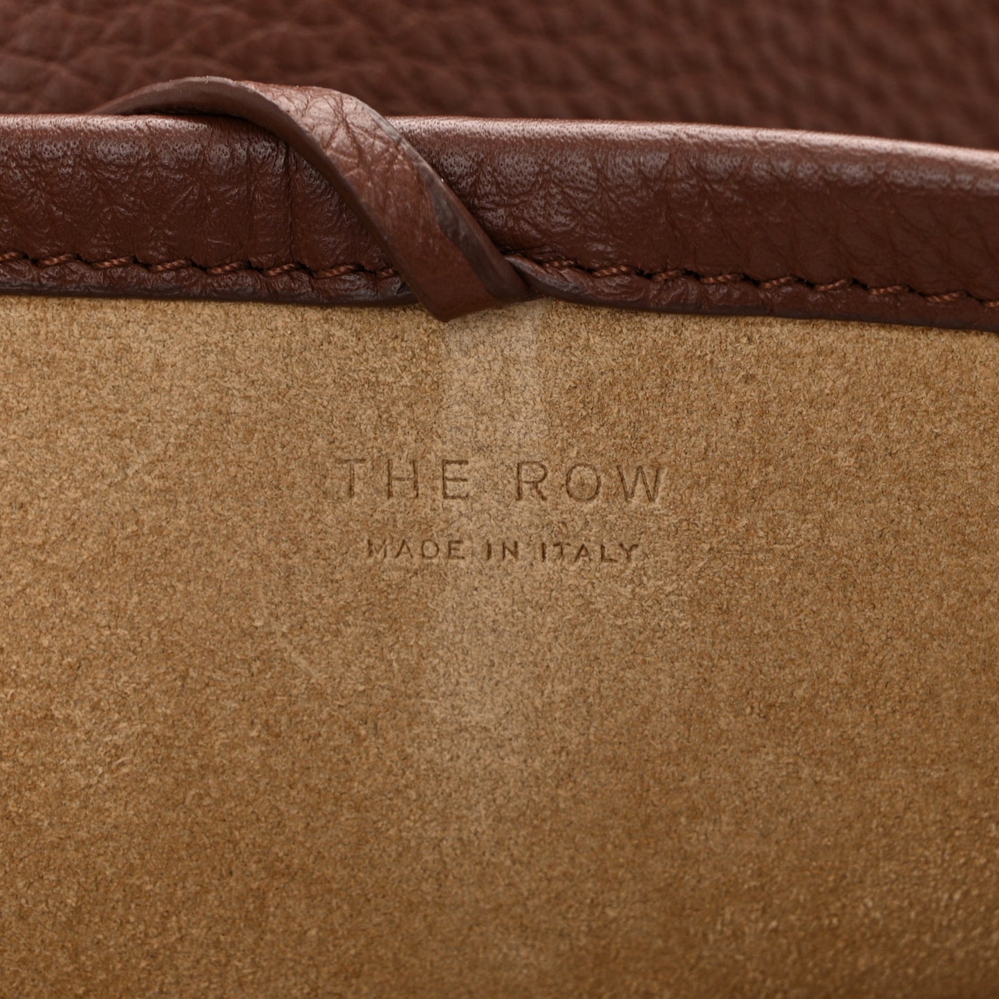 Grained Calfskin Small N/S Park Tote Cognac
