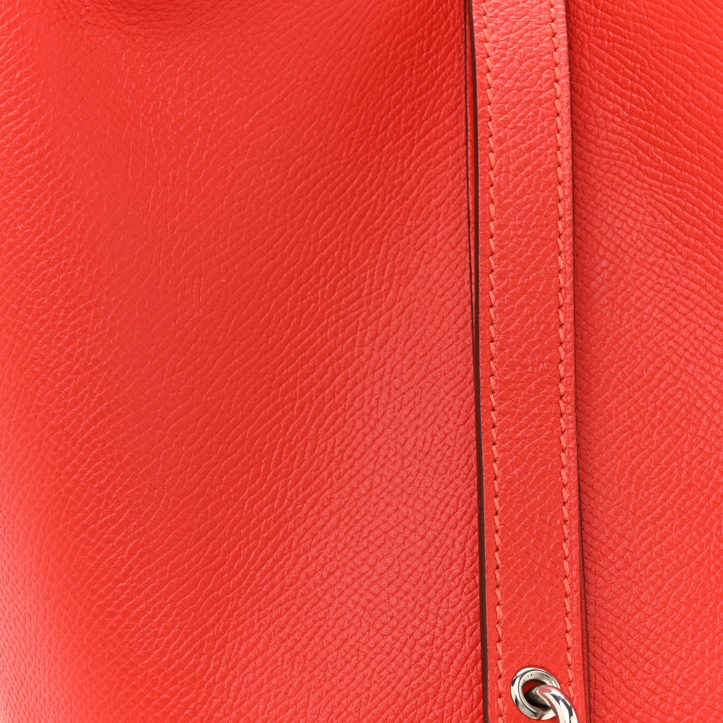 Epsom Tressage De Cuir Picotin Lock 18 PM Rouge Coeur Bleu du Nord Rouge H
