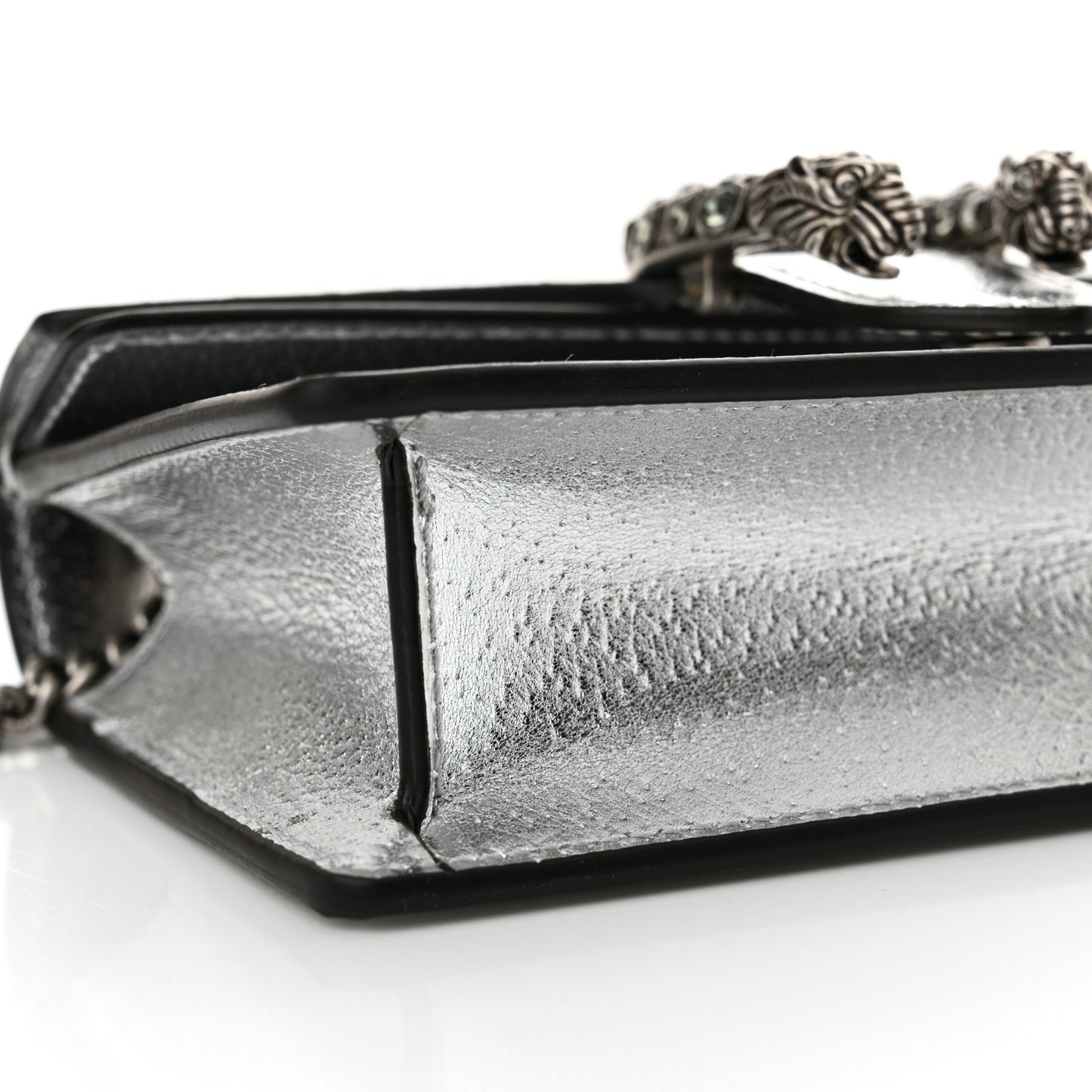 Metallic Calfskin Super Mini Dionysus Shoulder Bag Silver