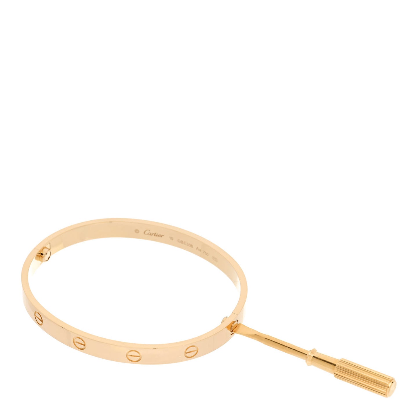 18K Yellow Gold LOVE Bracelet 19