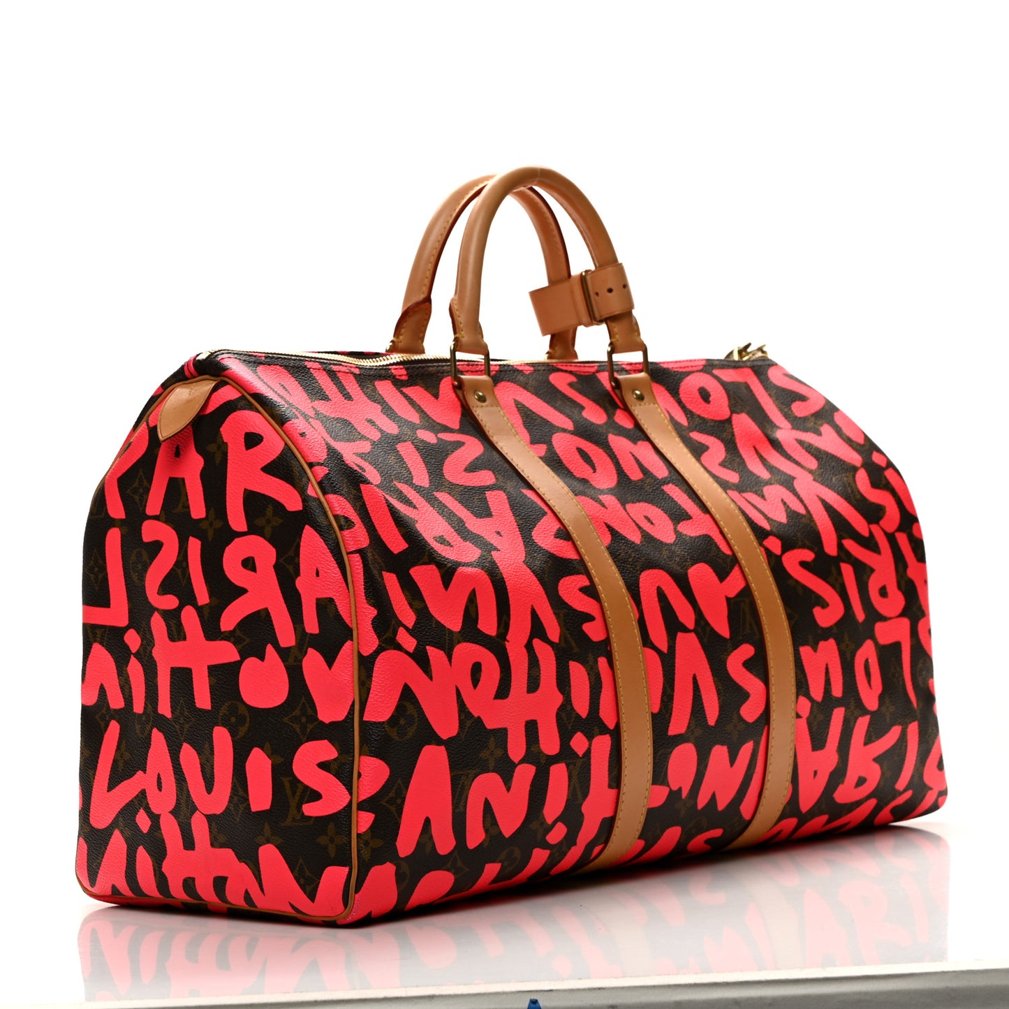 Monogram Graffiti Keepall 50 Fuchsia