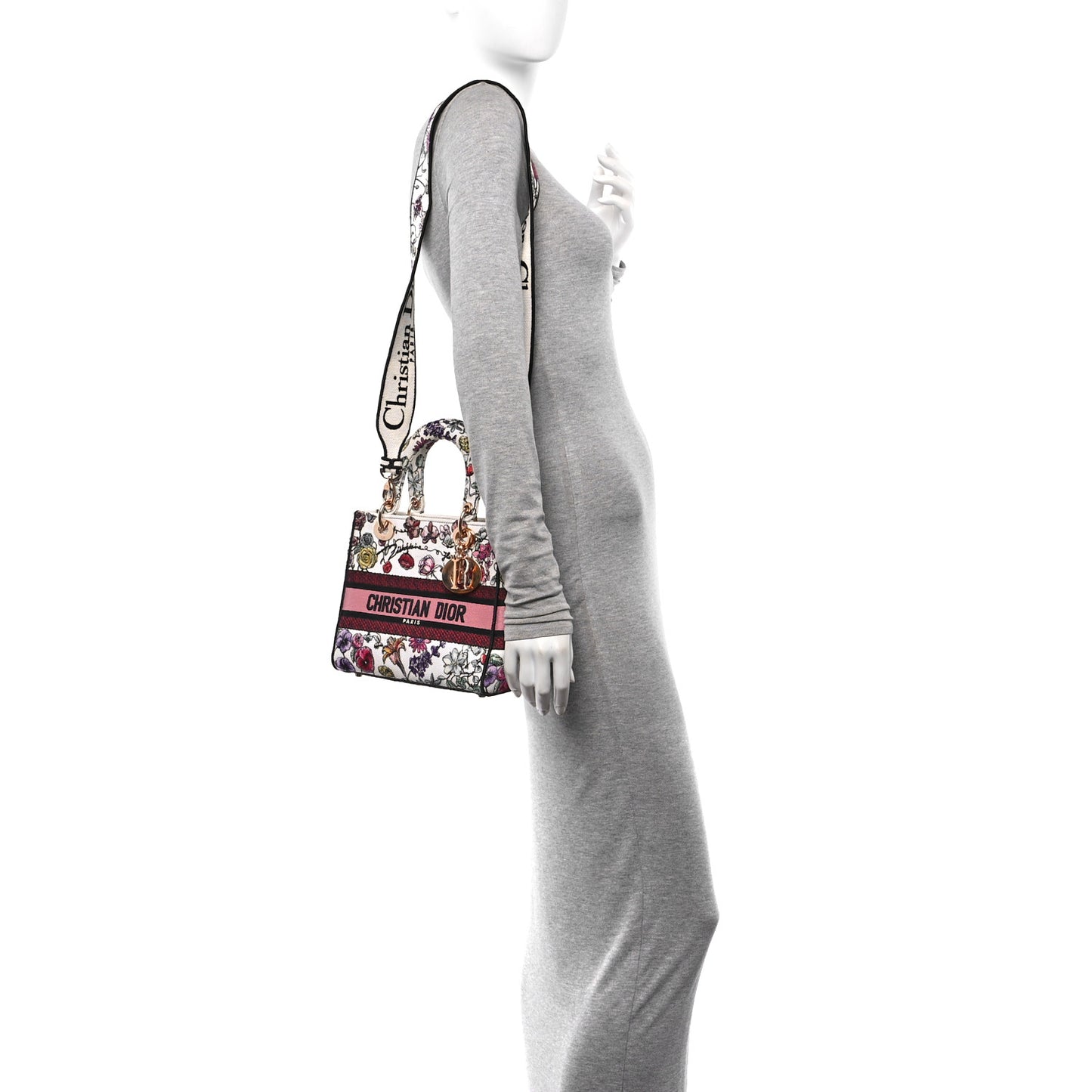 Canvas Florilegio Embroidered Medium Lady D-Lite White Multicolor