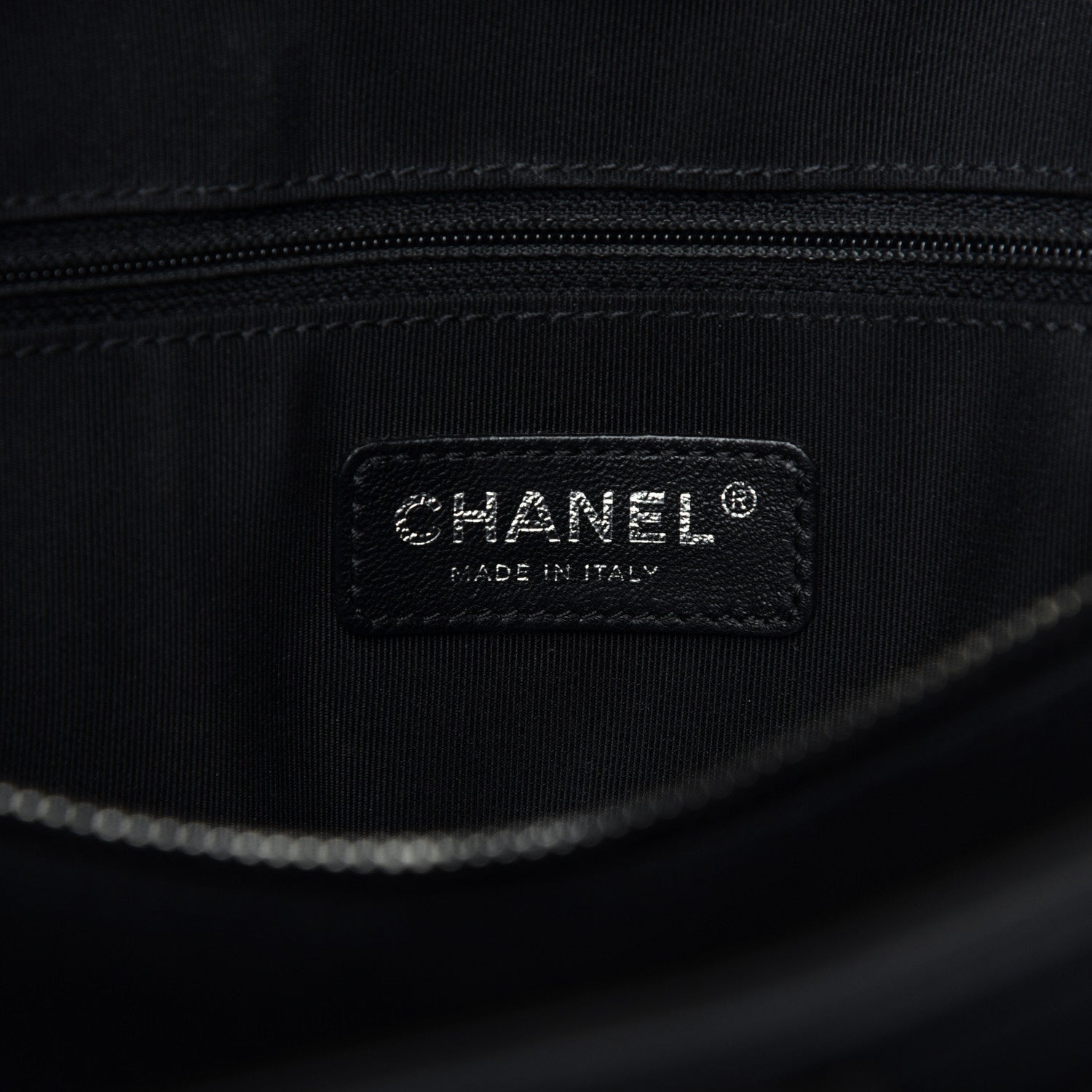 Chanel Calfskin Quilted Boy Shopping Tote Black 8 of 10