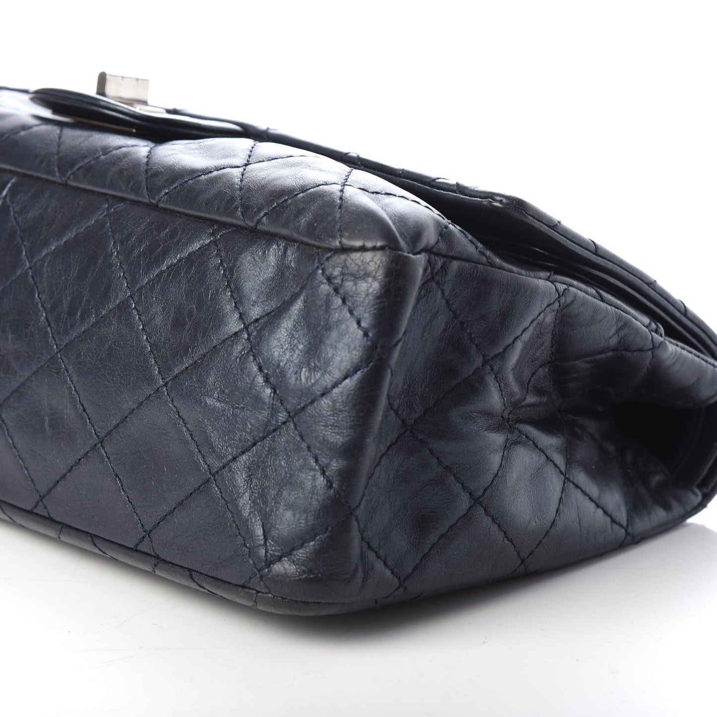 Metallic Aged Calfskin Quilted 2.55 Reissue 227 Flap Blue