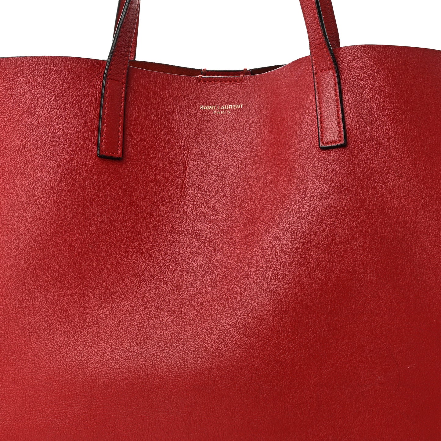 Calfskin Large Shopping Tote Red