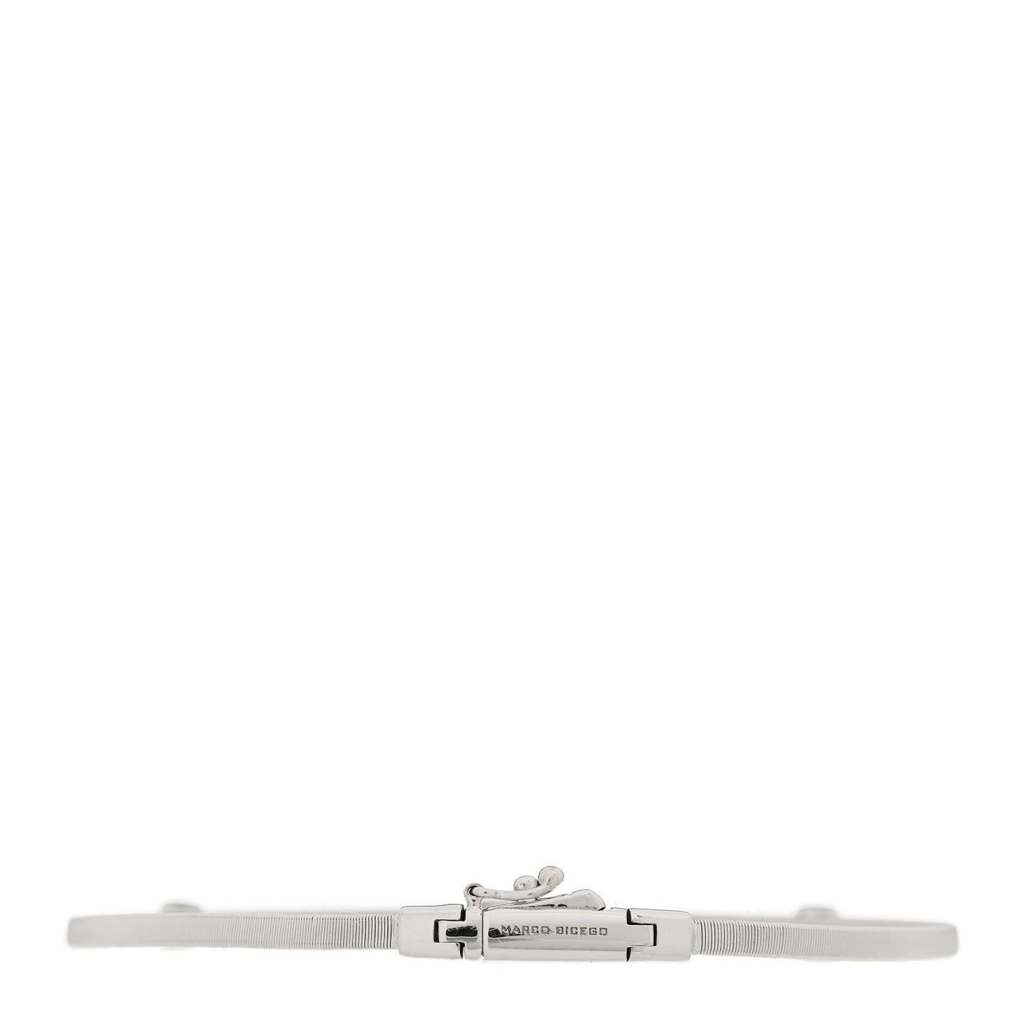18K White Gold Diamond Masai Medium Three Station Bracelet