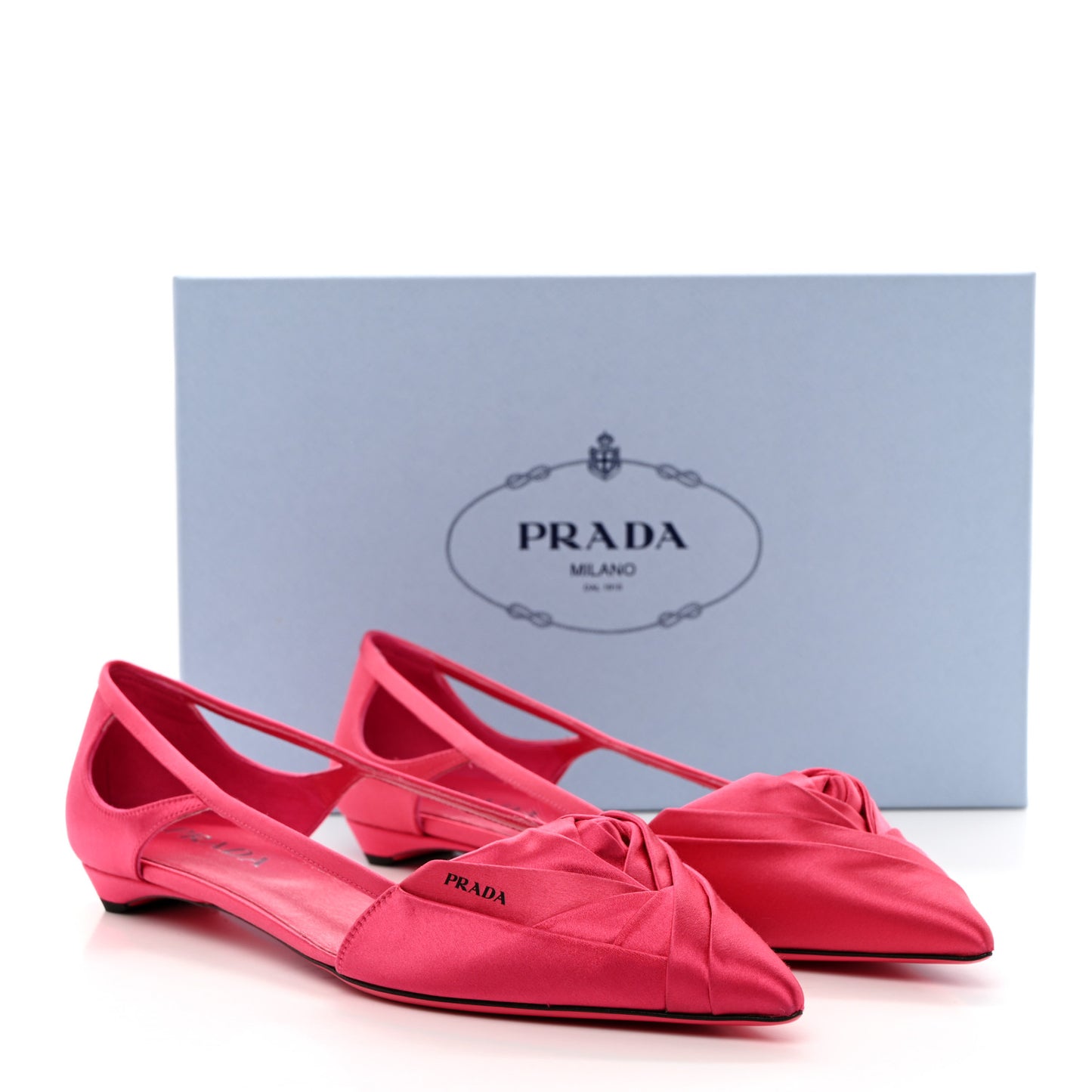 Satin Cut-Out Flower Ballerina Flats 39.5 Peonia
