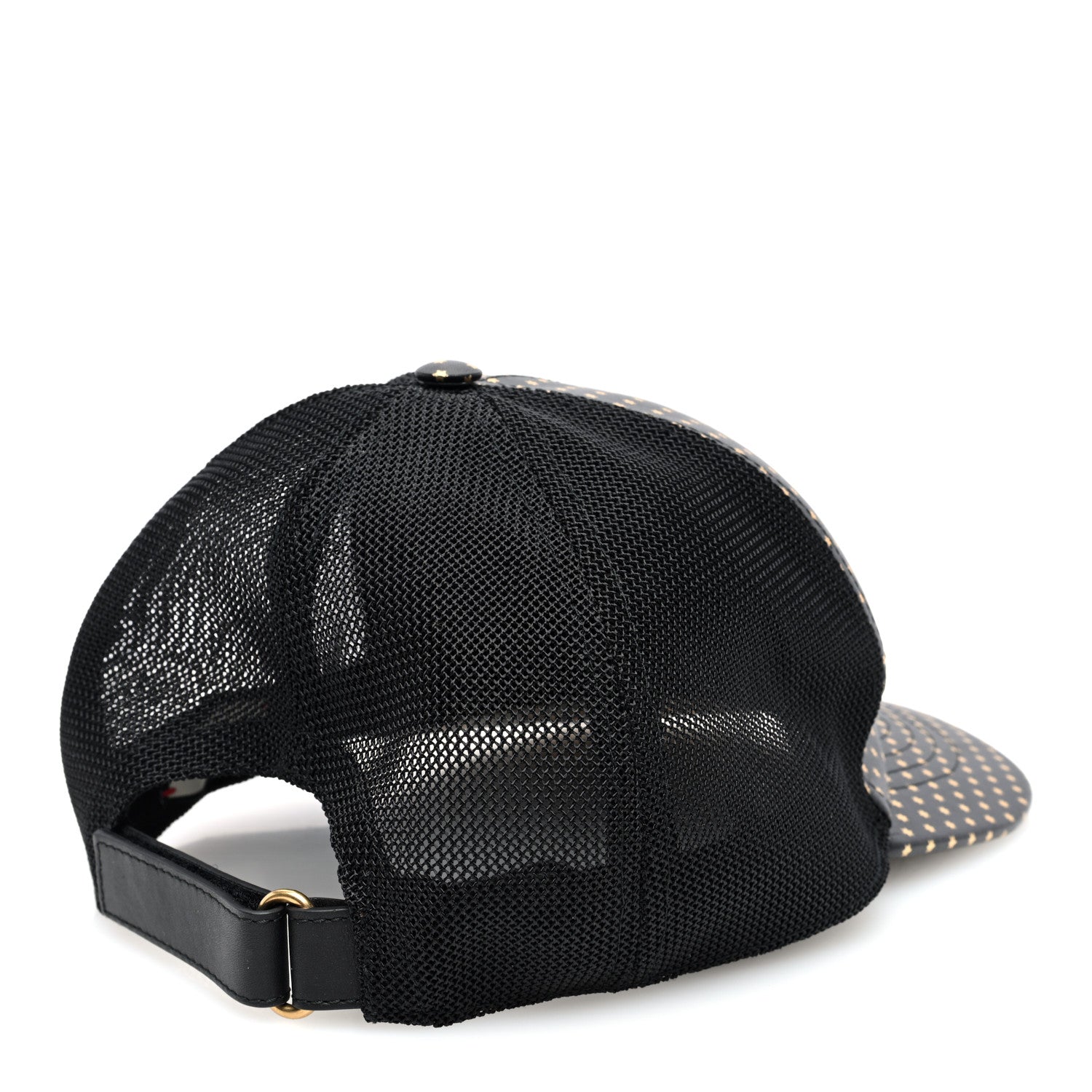 Gucci X SEGA Calfskin GUCCY Stars Baseball Hat L Black Gold 3 of 7