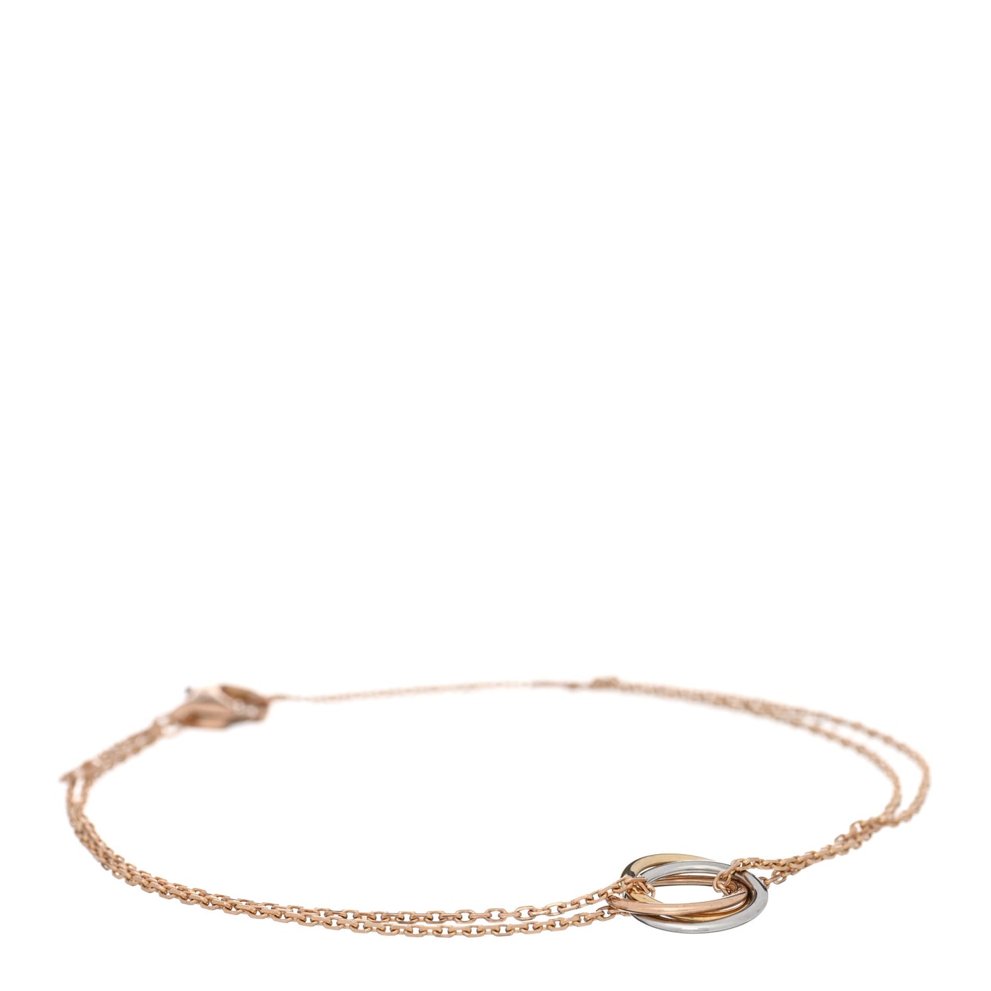 18K Pink Yellow White Gold Trinity Bracelet