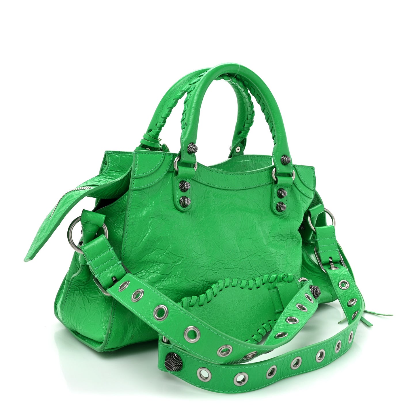 Agneau Arena Small Neo Cagole City Handbag Vivid Green