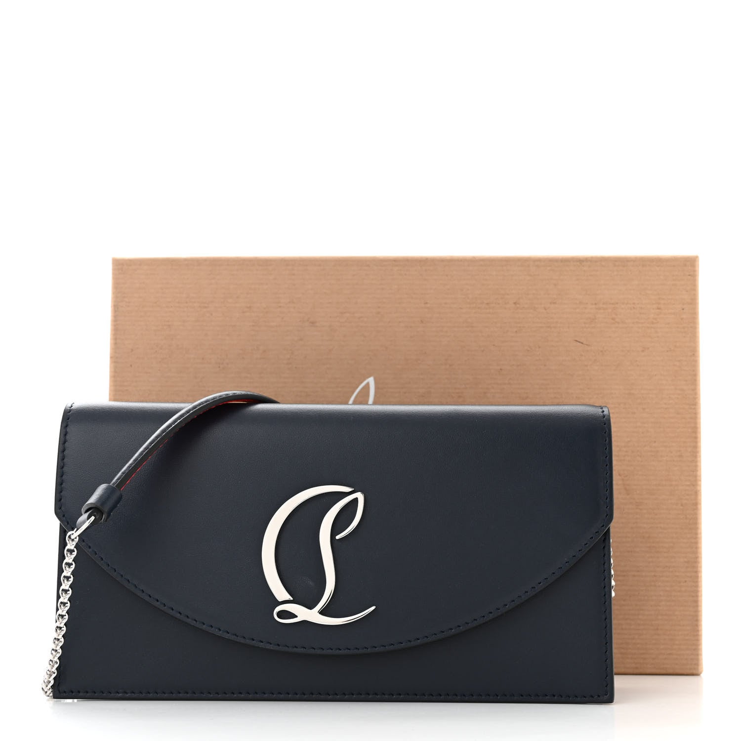 Christian Louboutin Calfskin Loubi54 Crossbody Clutch Marine 10 of 10