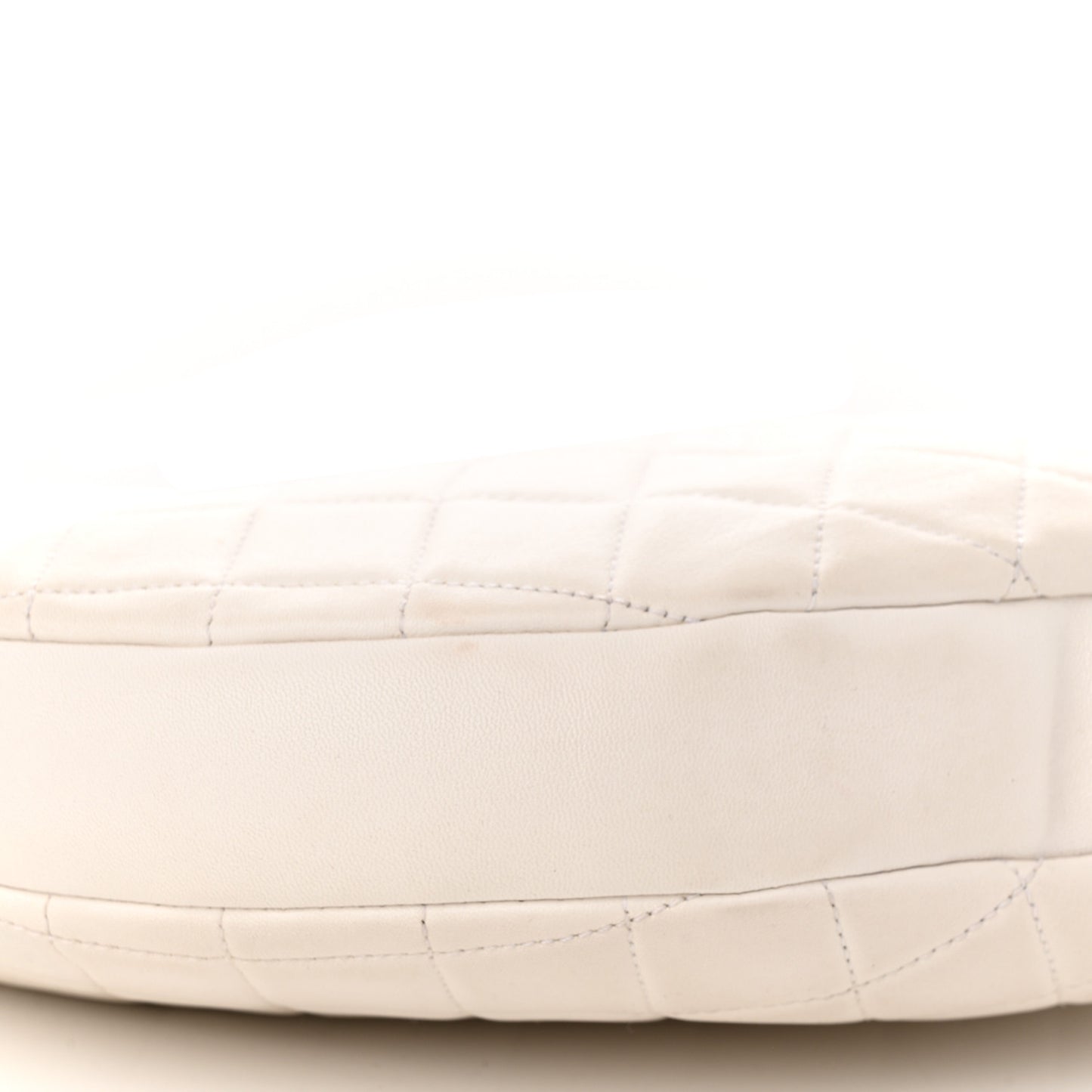 Lambskin Quilted All About Chains Waist Belt Bag White