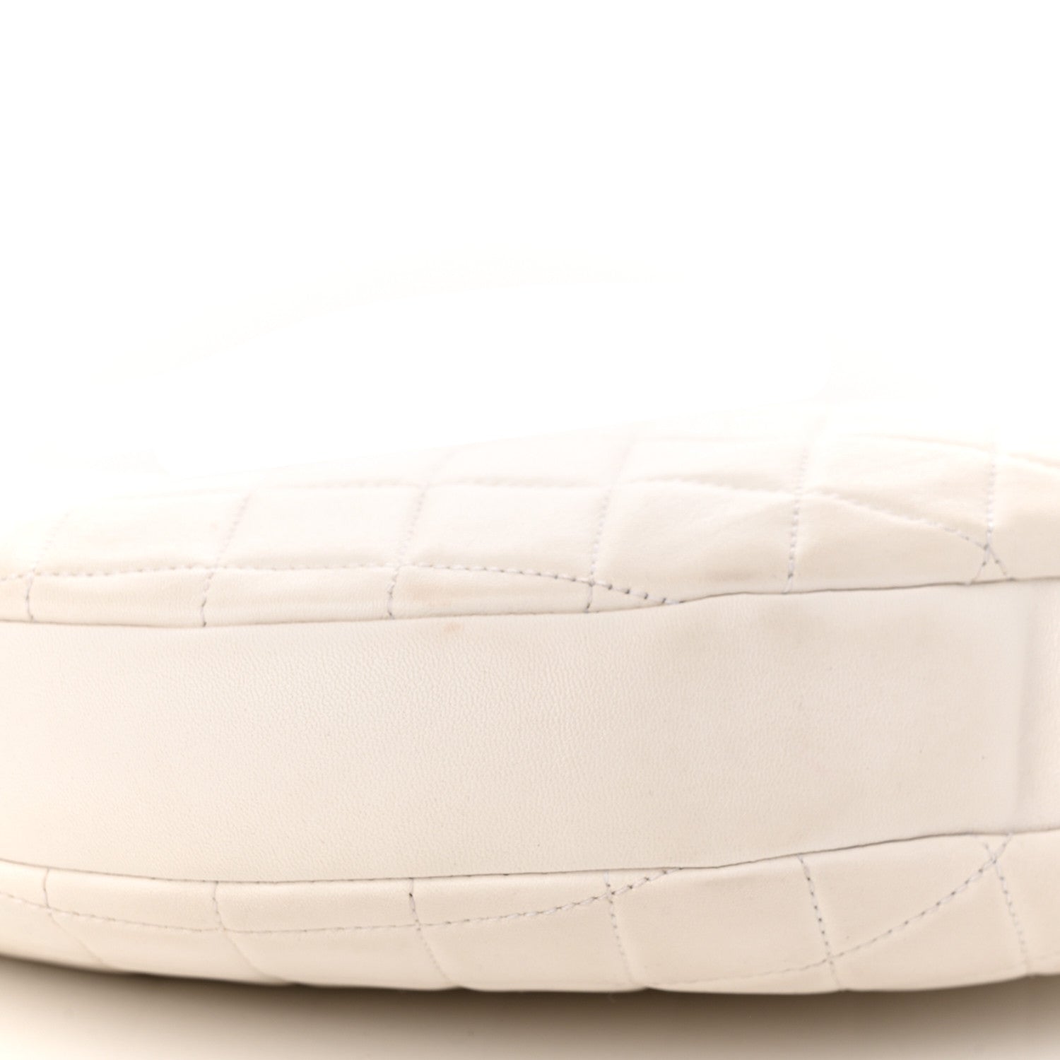 Chanel Lambskin Quilted All About Chains Waist Belt Bag White 9 of 10