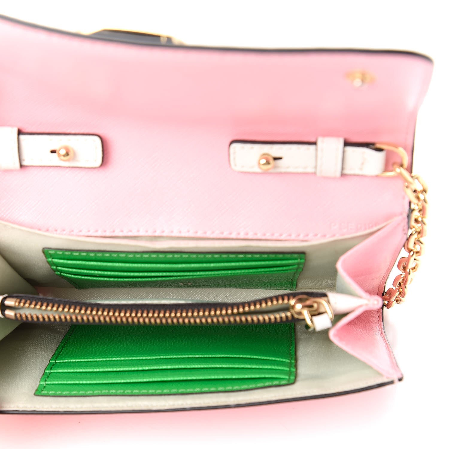 Marc Jacobs Saffino Snapshot Wallet on Chain Black Baby Pink 5 of 11