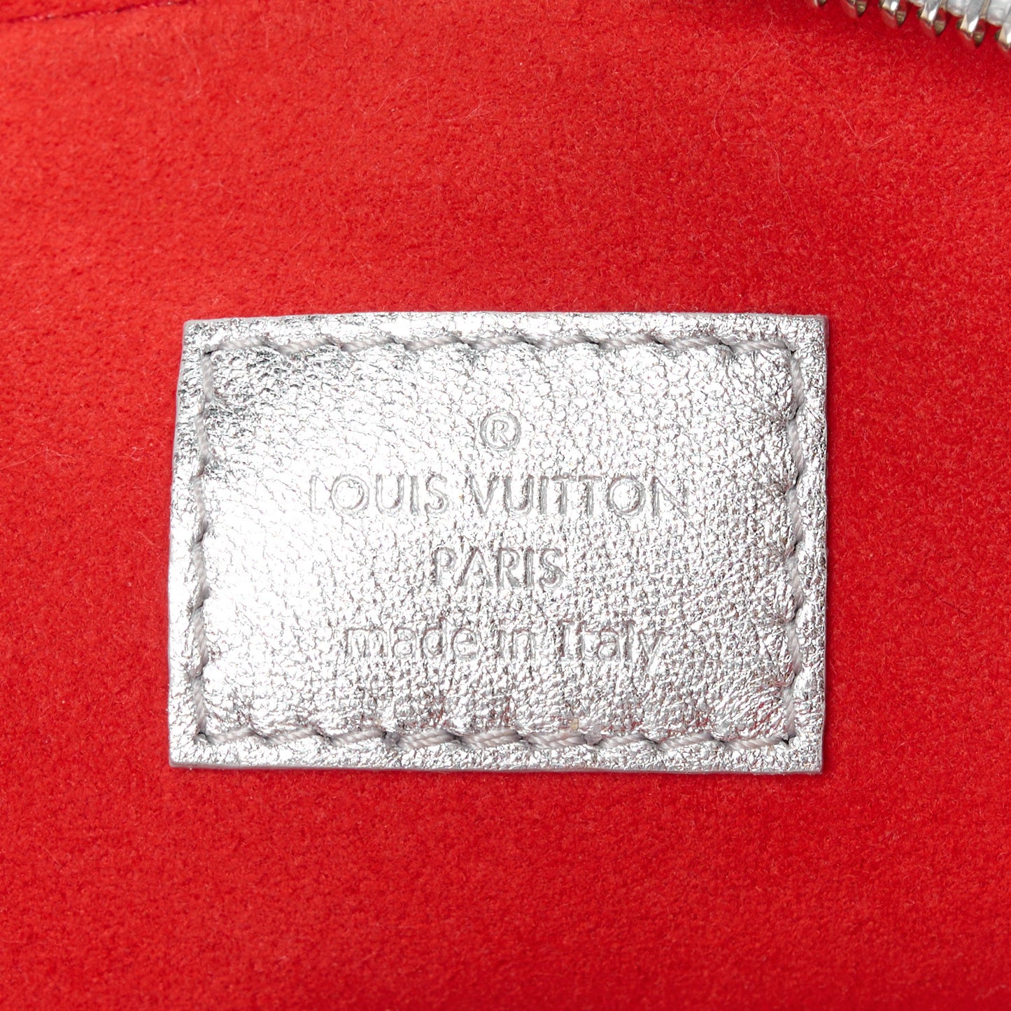 Metallic Lambskin Embossed Monogram Coussin BB Silver