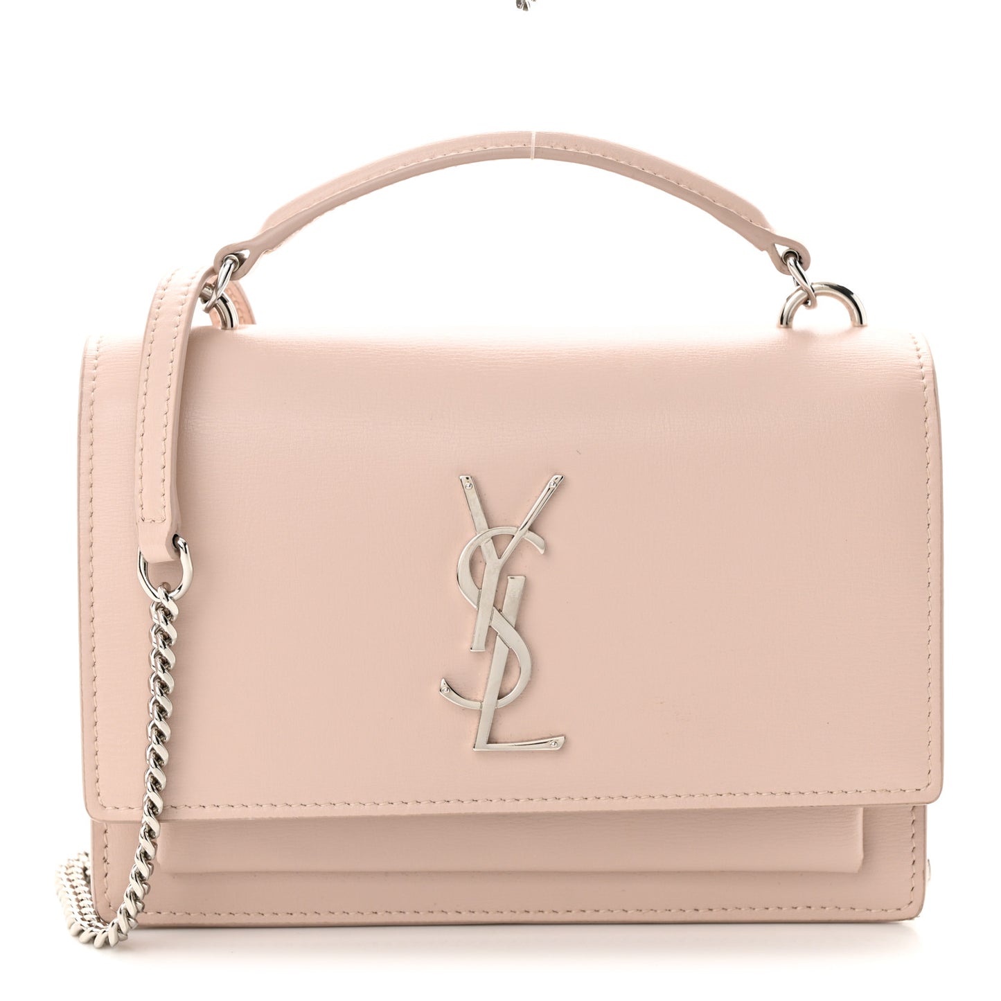Calfskin Monogram Sunset Top Handle Chain Wallet Light Pink