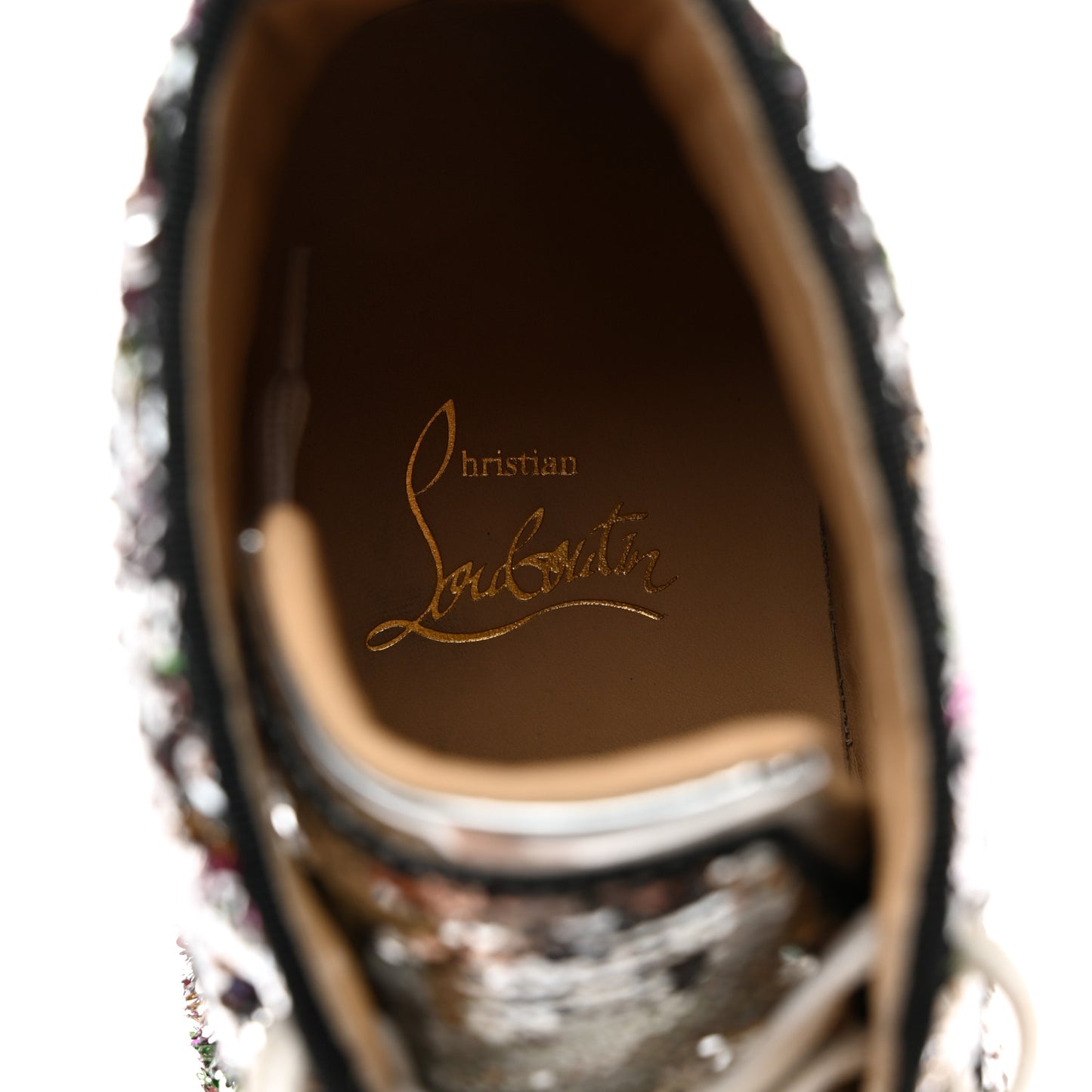 Metallic Sequin Womens Bip Bip Orlato Flat Sneakers 39.5 Multicolor