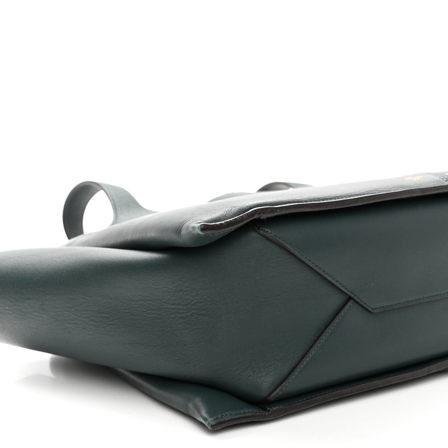 Smooth Calfskin Medium Tri-Fold Bag Bottle Green