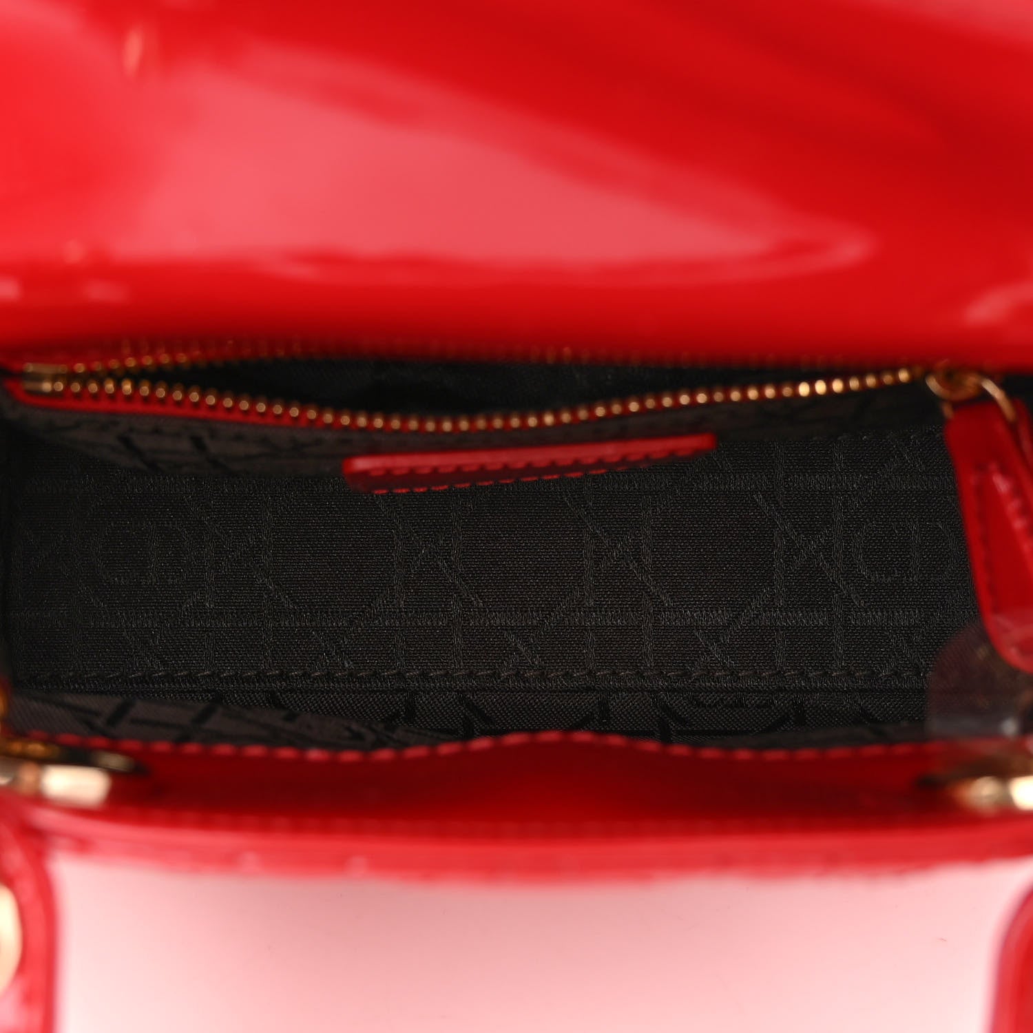 Christian Dior Patent Cannage Mini Lady Dior Red 5 of 10
