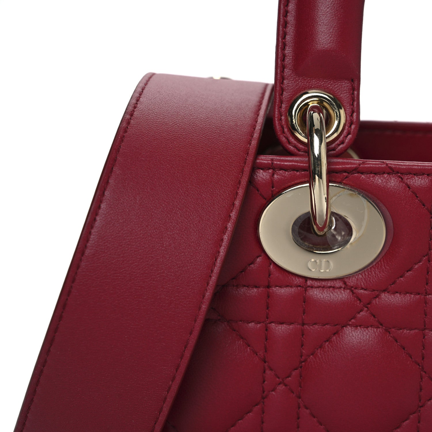 Christian Dior Lambskin Cannage Small My ABCDior Lady Dior Red 12 of 12