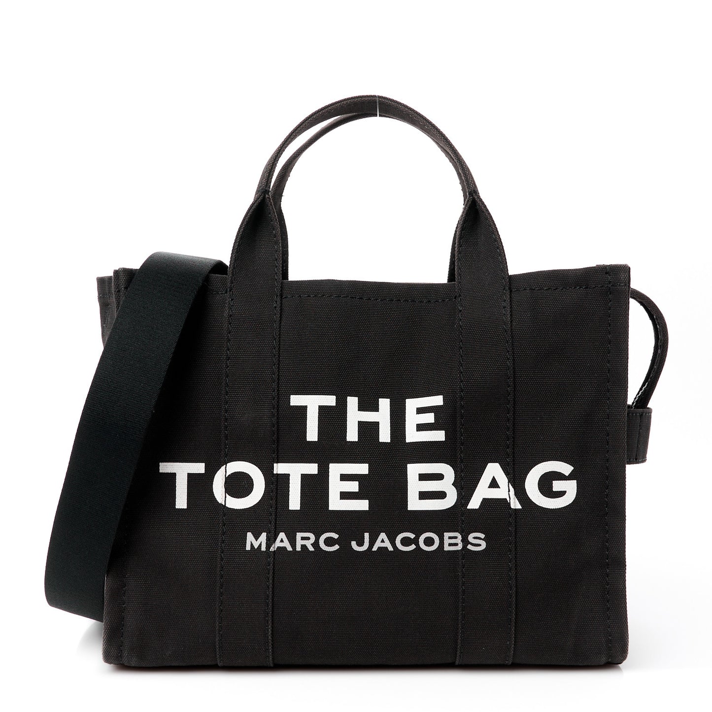 Cotton Canvas Small The Traveler Tote Bag Black