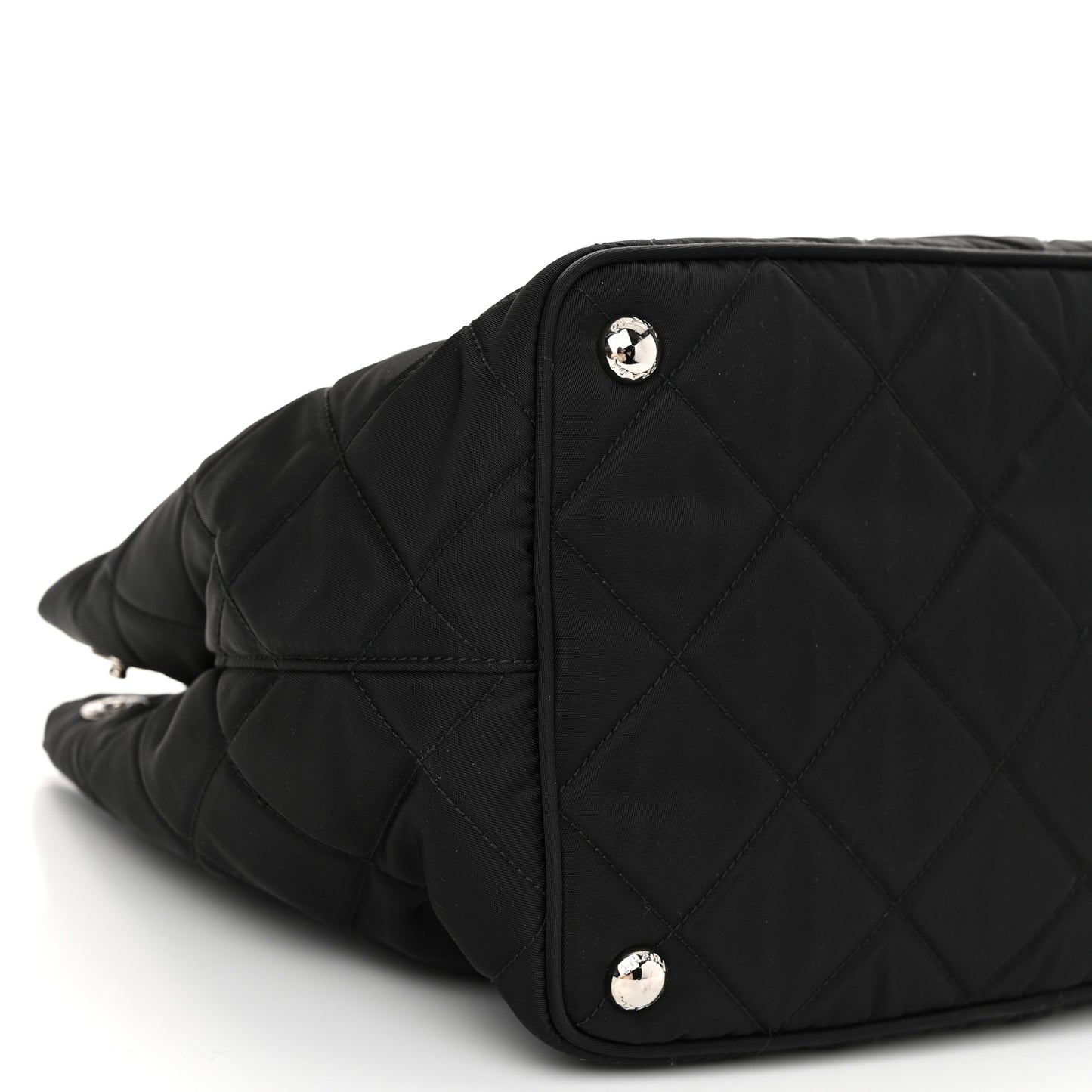 Nylon Tessuto Impuntu Quilted Tote Black