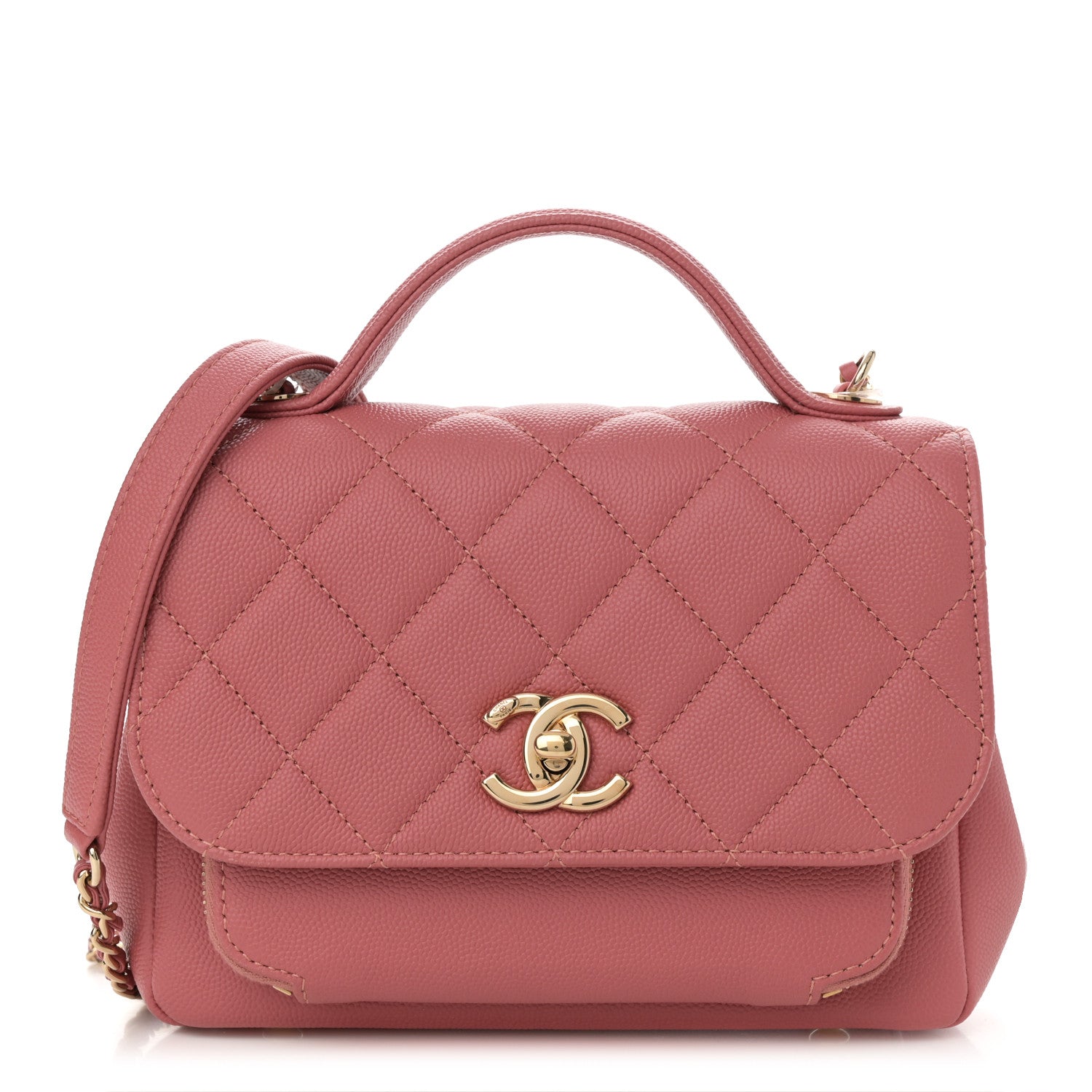 Chanel Caviar Quilted Small Business Affinity Flap Dark Pink 1 of 13