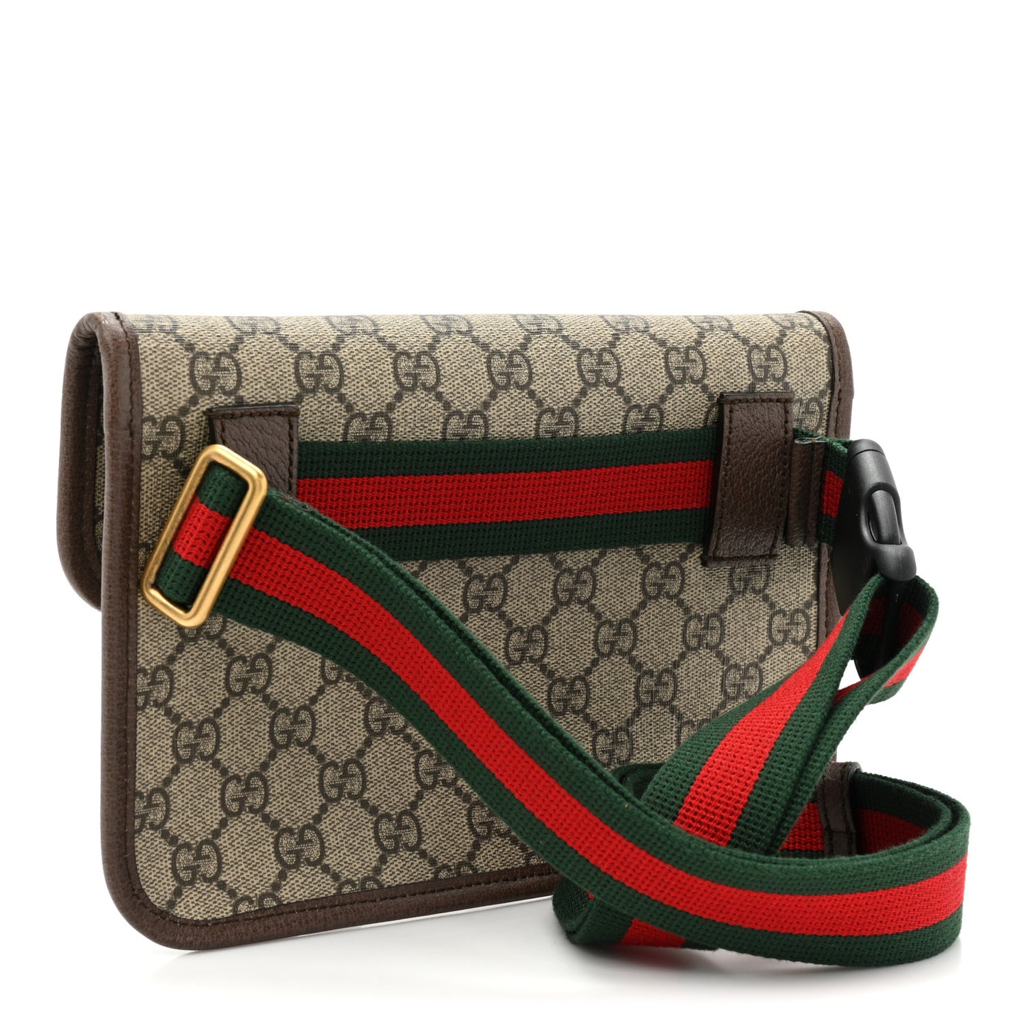 GG Supreme Monogram Neo Vintage Web Belt Bag Brown
