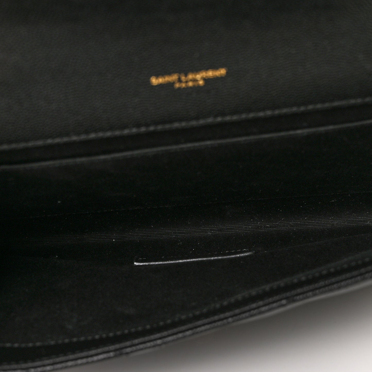 Grain De Poudre Matelasse Chevron Monogram Envelope Clutch Black