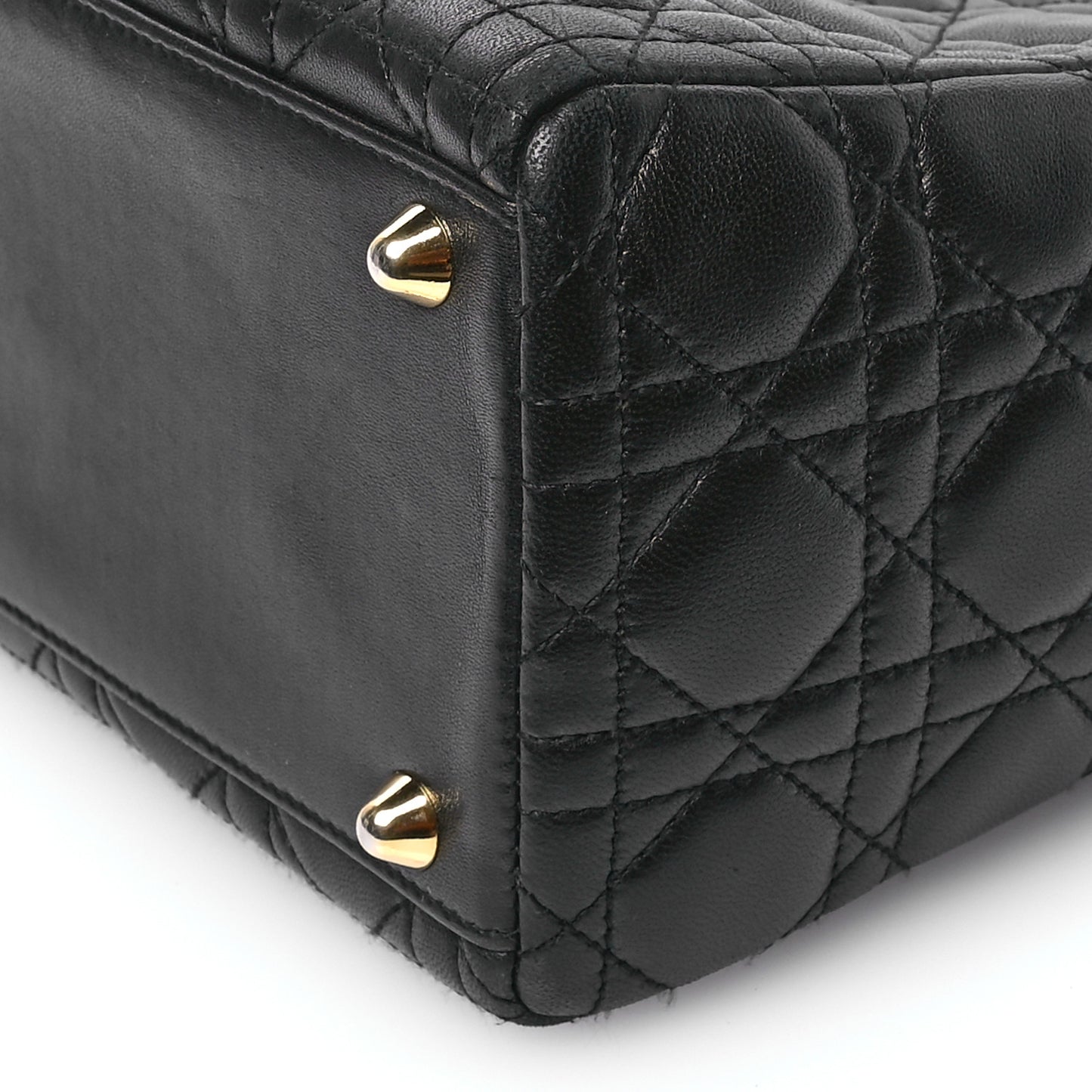 Lambskin Cannage Large Lady Dior Black