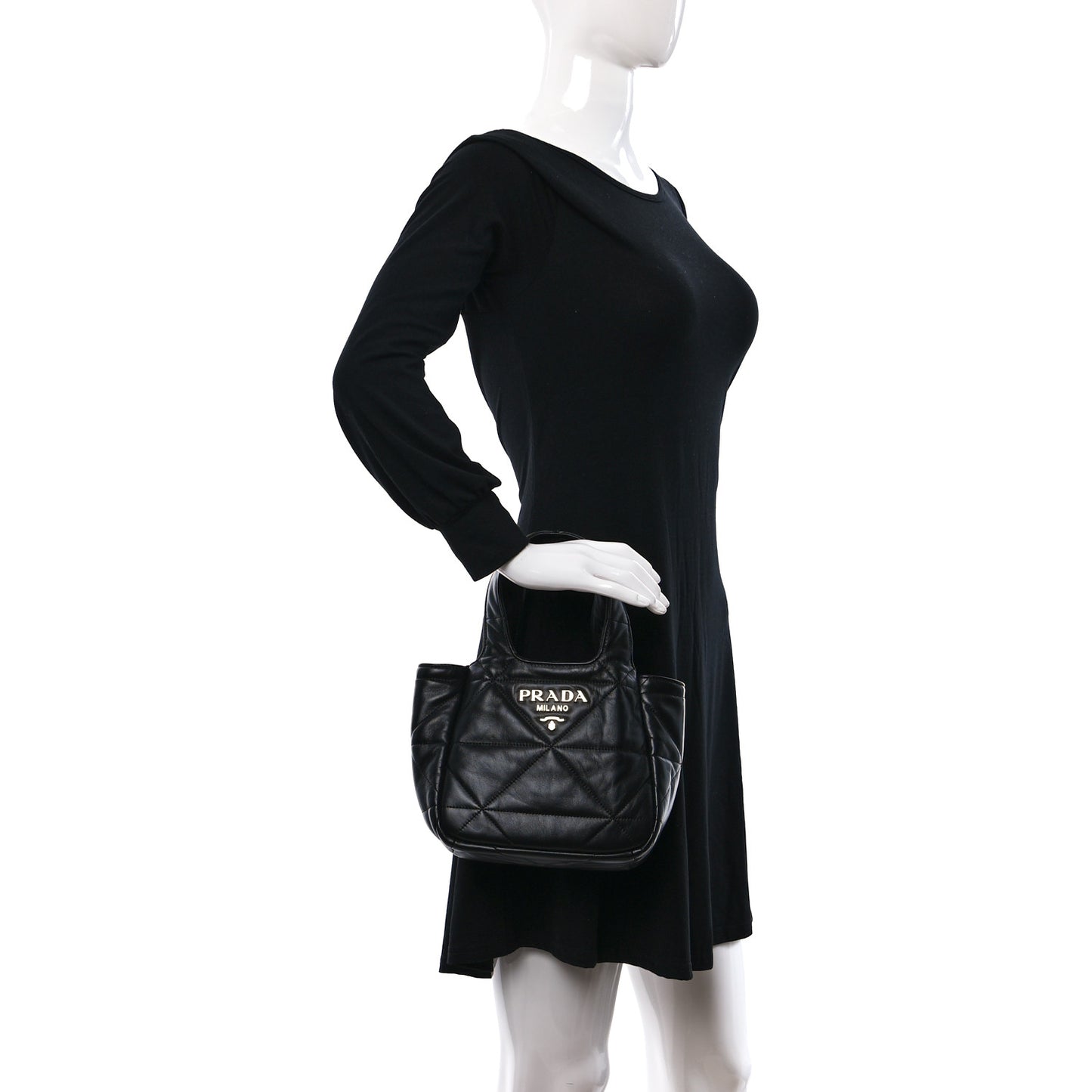 Nappa Quilted Dynamique Tote Black