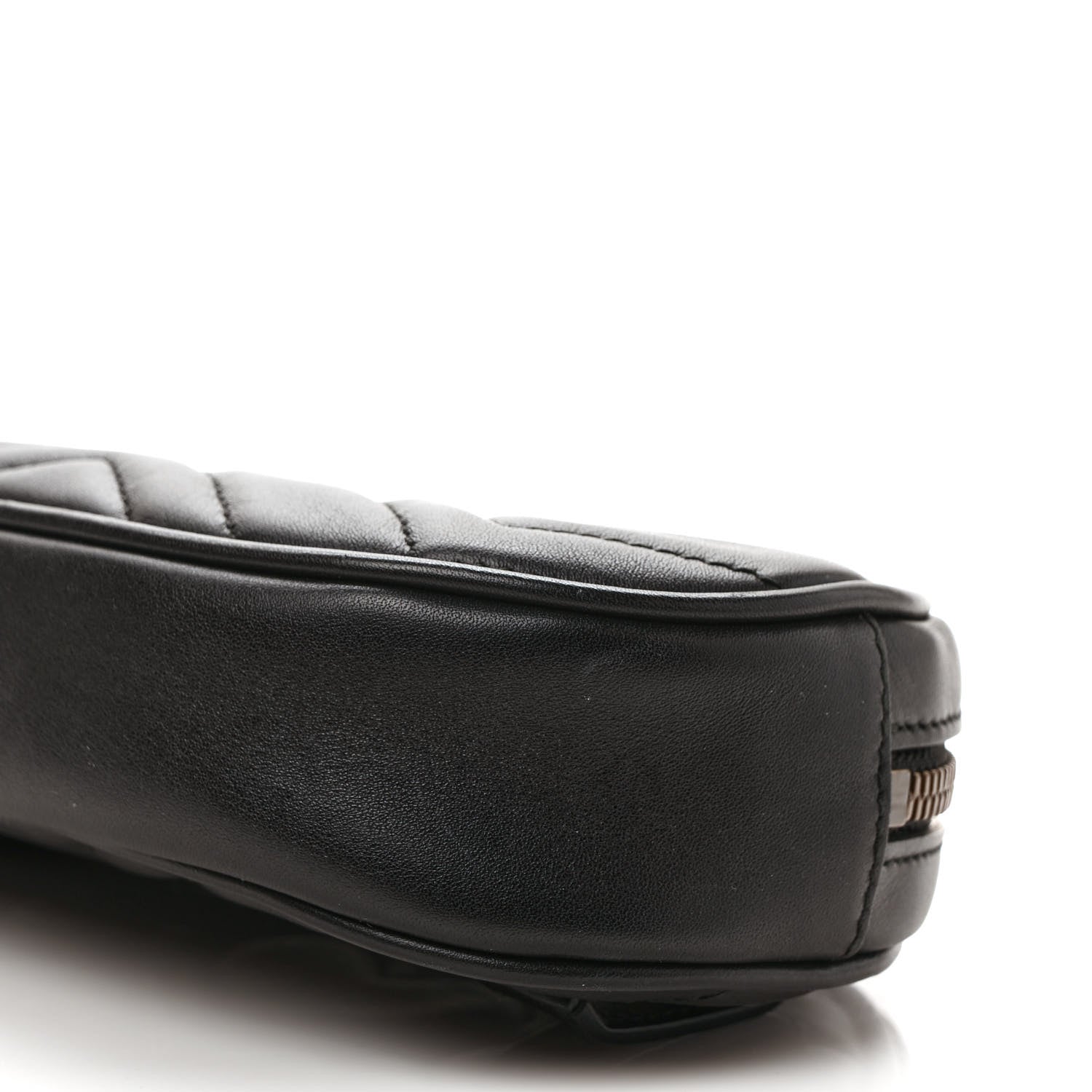 Gucci Calfskin Matelasse GG Marmont Belt Bag 75 30 Black 9 of 10