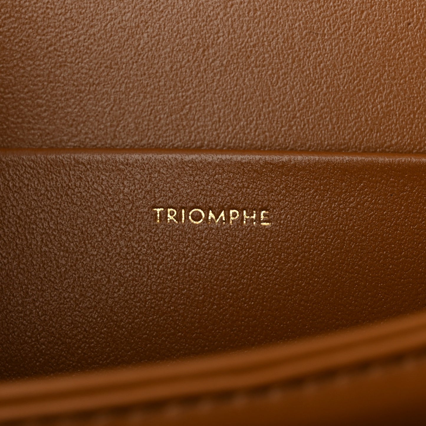Shiny Calfskin Medium Triomphe Tan