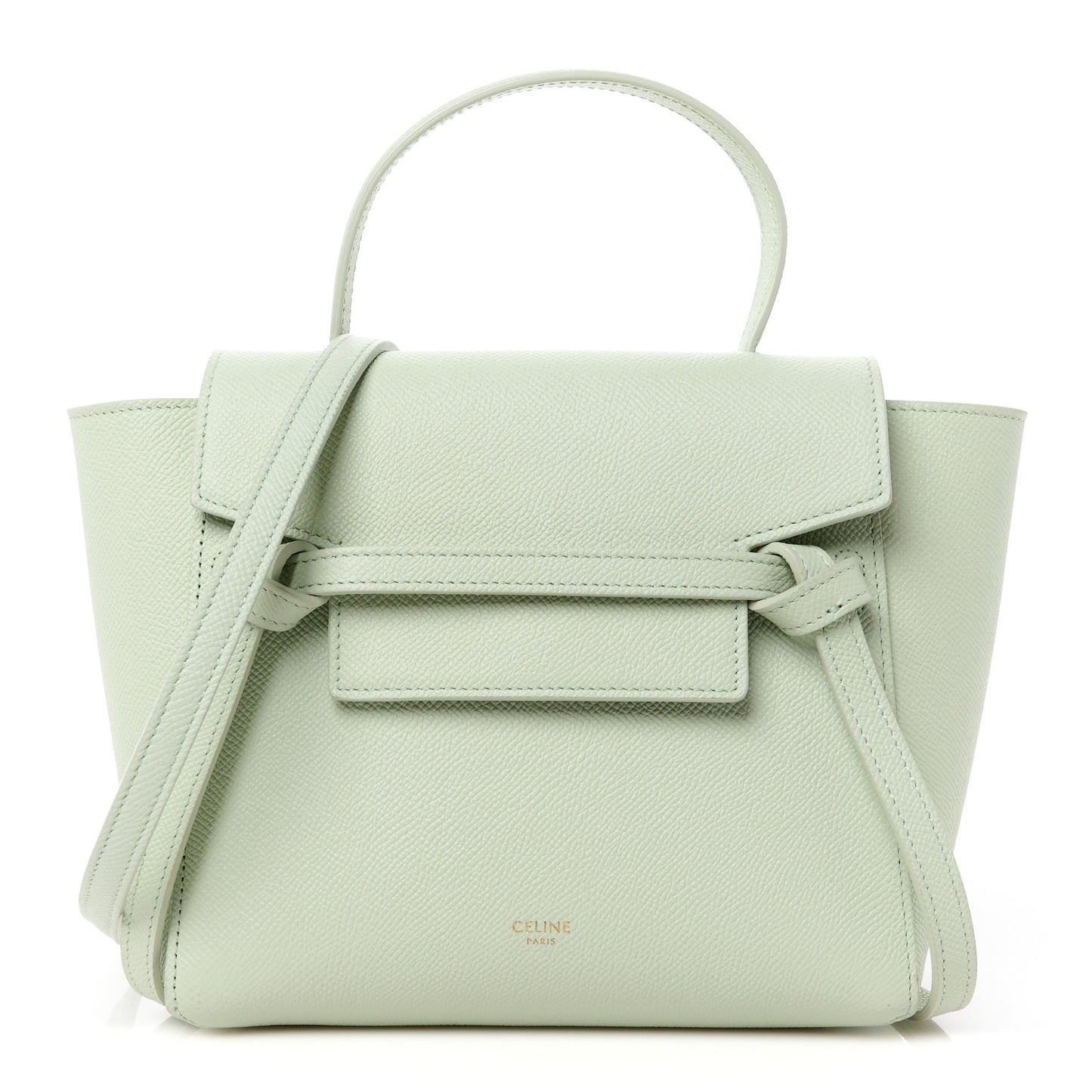 Grained Calfskin Micro Belt Bag Jade