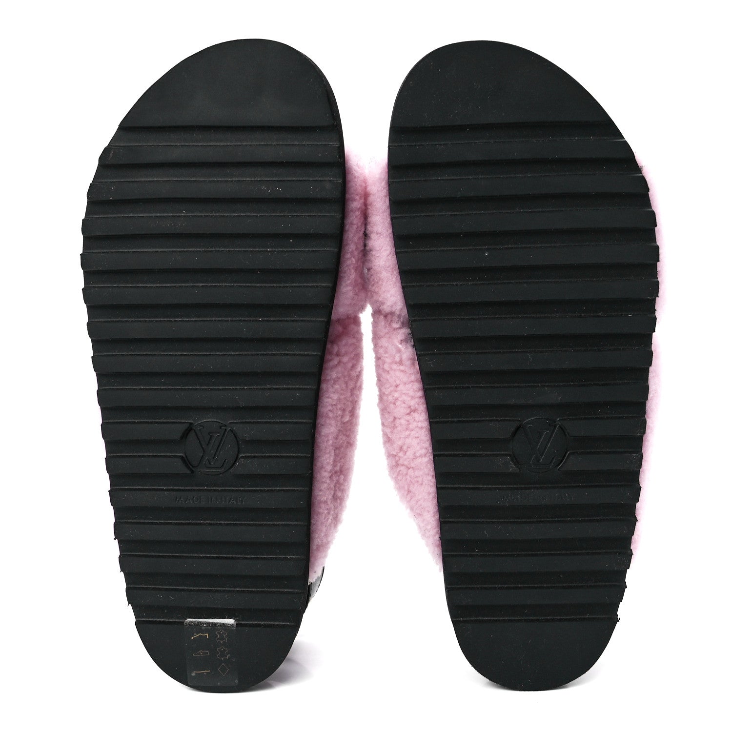 Louis Vuitton Shearling Paseo Sandals 39 Pink 5 of 8