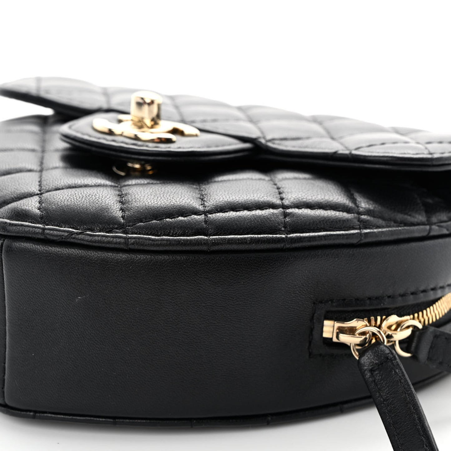 Lambskin Quilted CC In Love Heart Bag Black