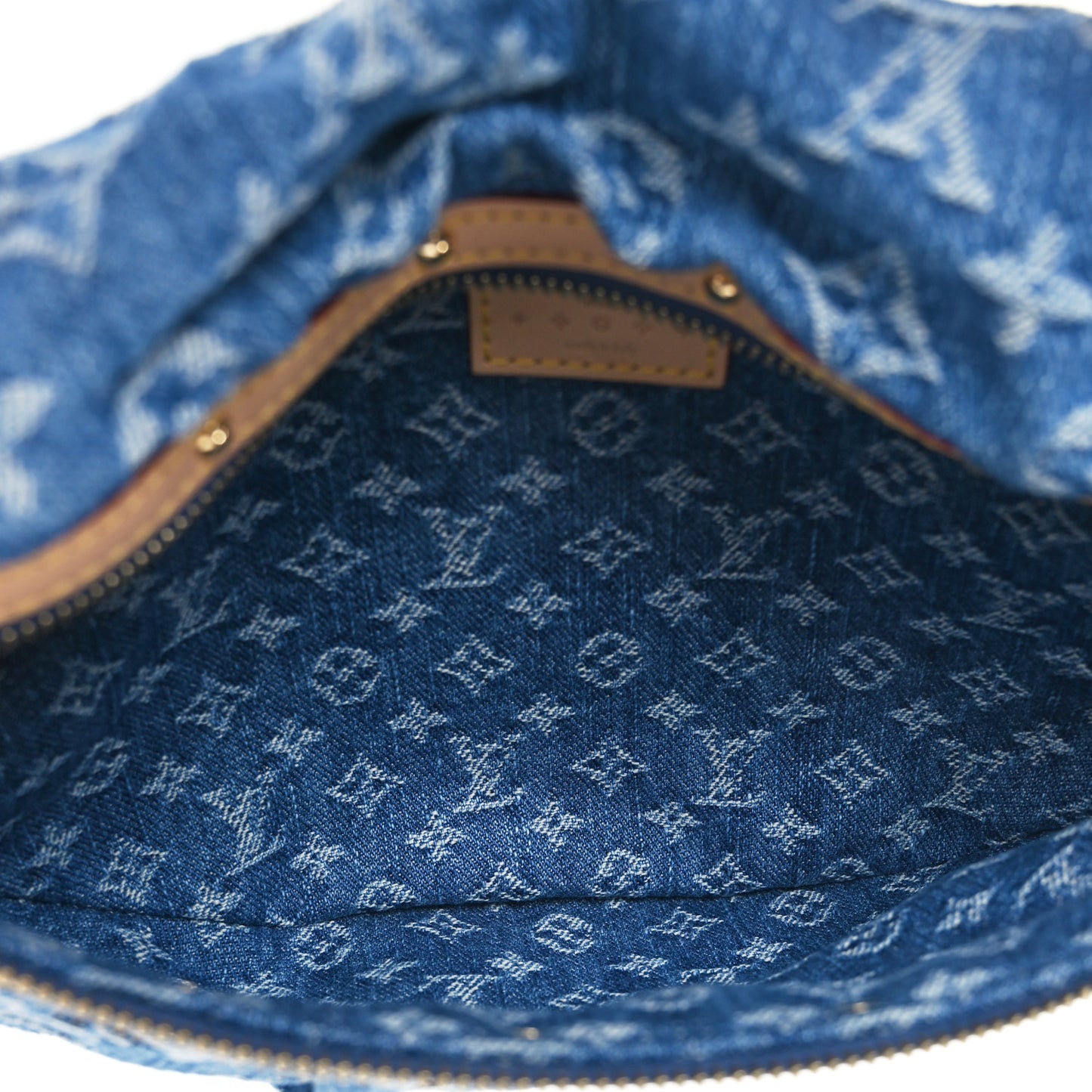 Monogram Denim High Rise Bumbag Blue