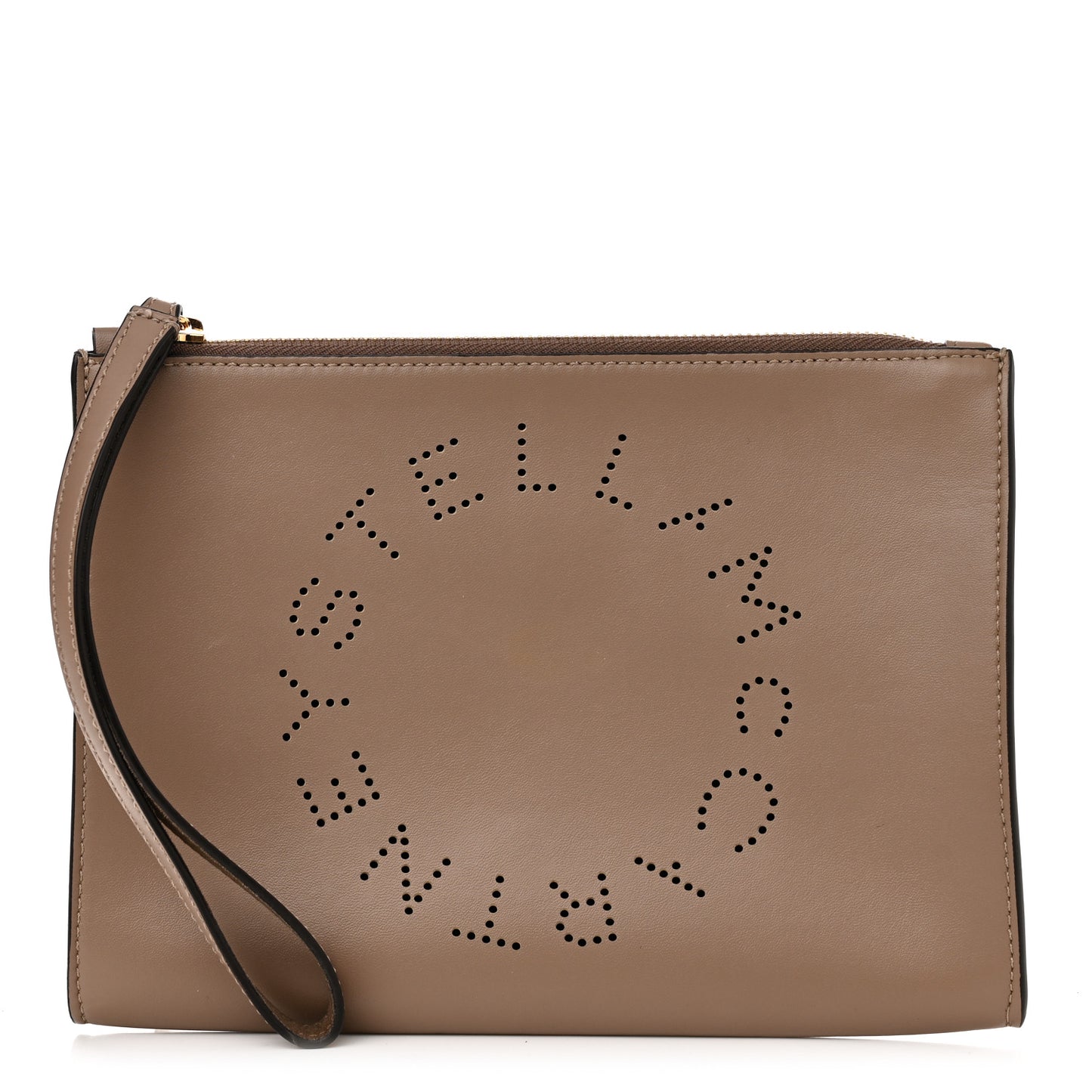 Alter Nappa Perforated Logo Pouch Beige