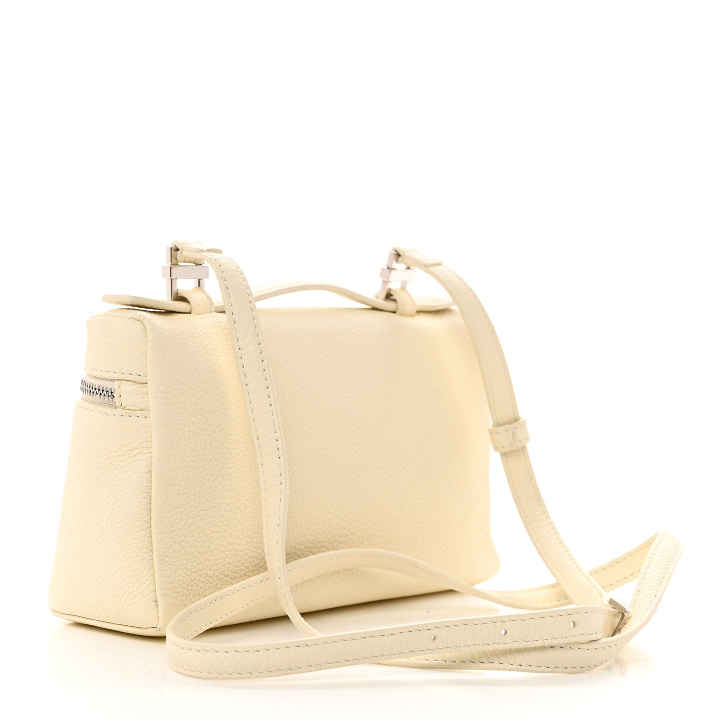 Grained Calfskin L19 Extra Pocket Pouch Whisper White