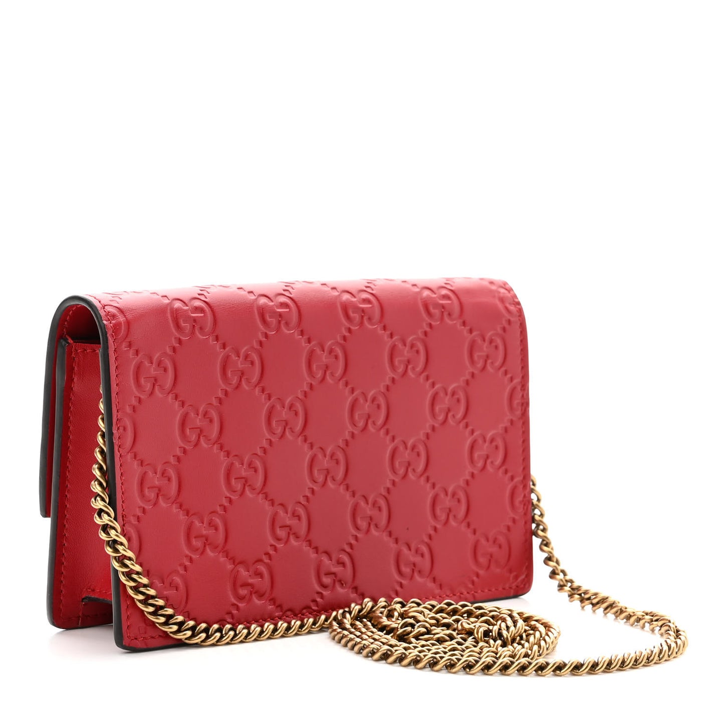 Guccissima Mini Cherry Chain Bag Hibiscus Red