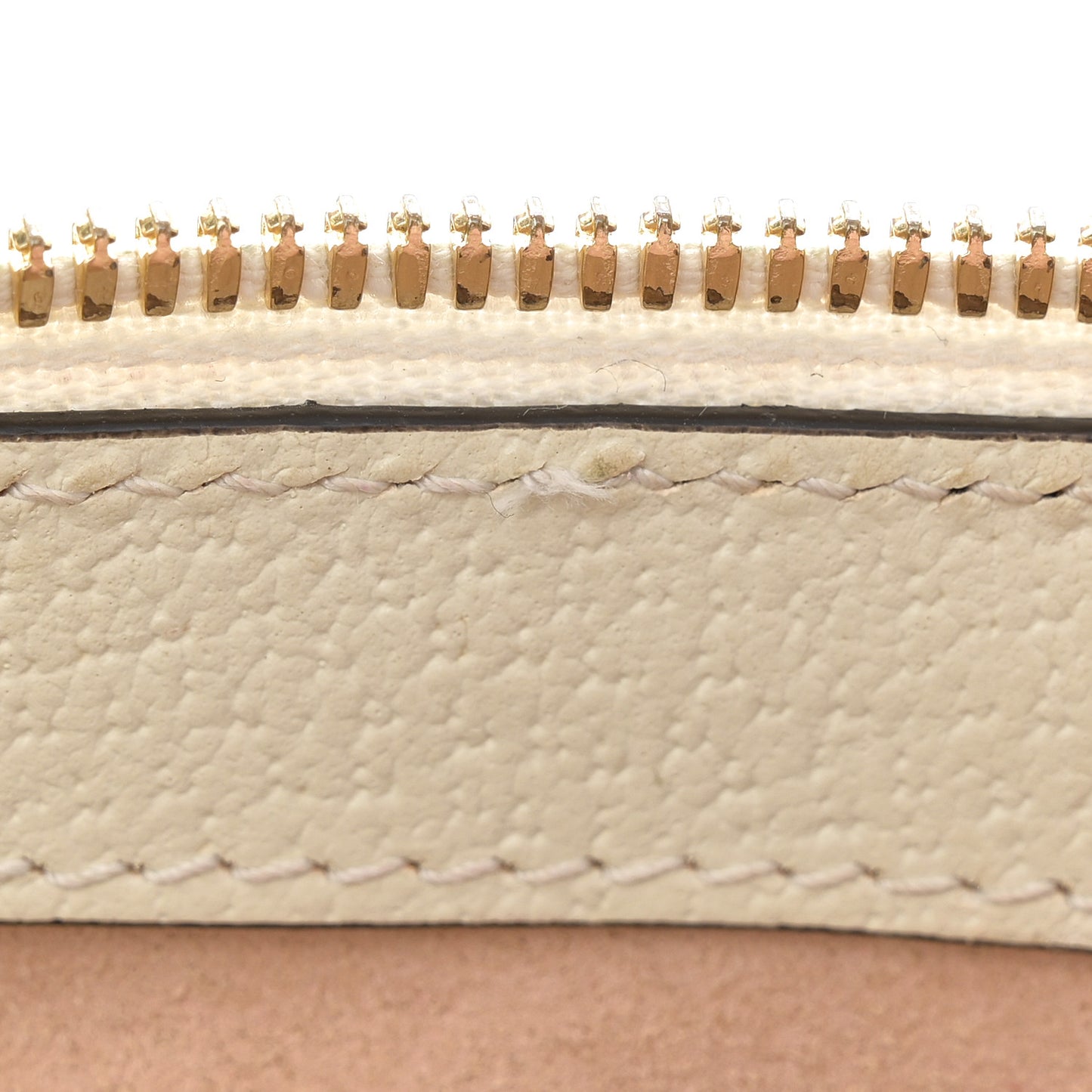 Textured Calfskin Web Small Ophidia Tote Bag Mystic White
