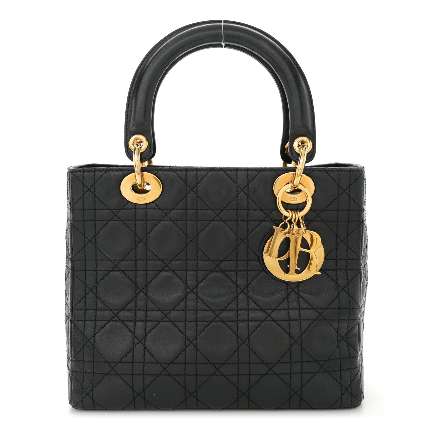 Lambskin Cannage Medium Lady Dior Black