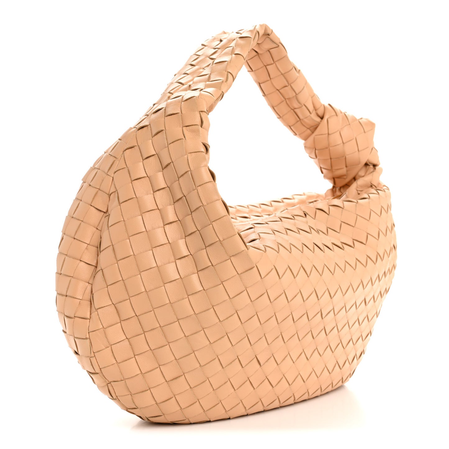 Nappa Intrecciato Small Jodie Hobo Almond