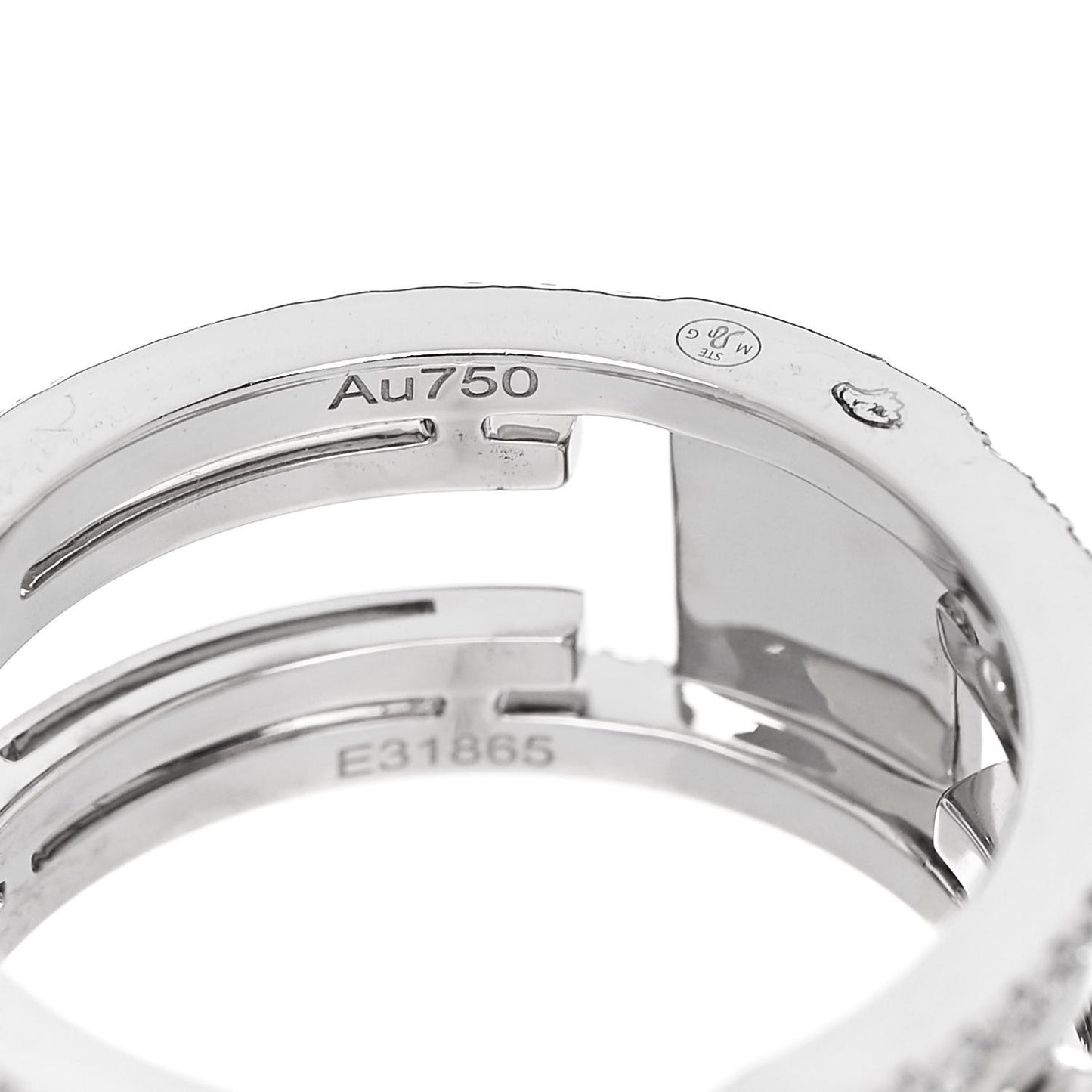 18K White Gold Diamond Move 10th Ring 53 6.5