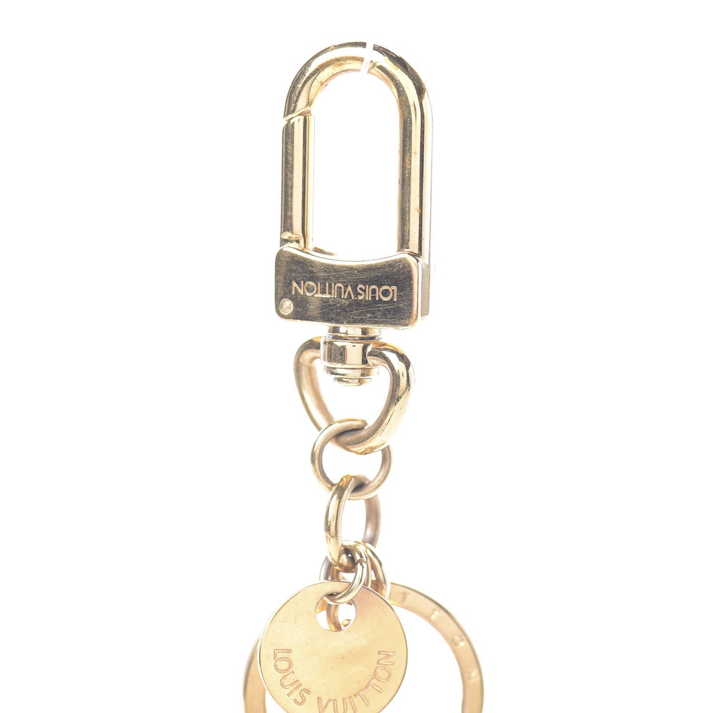 LV Circle Bag Charm Key Holder Gold