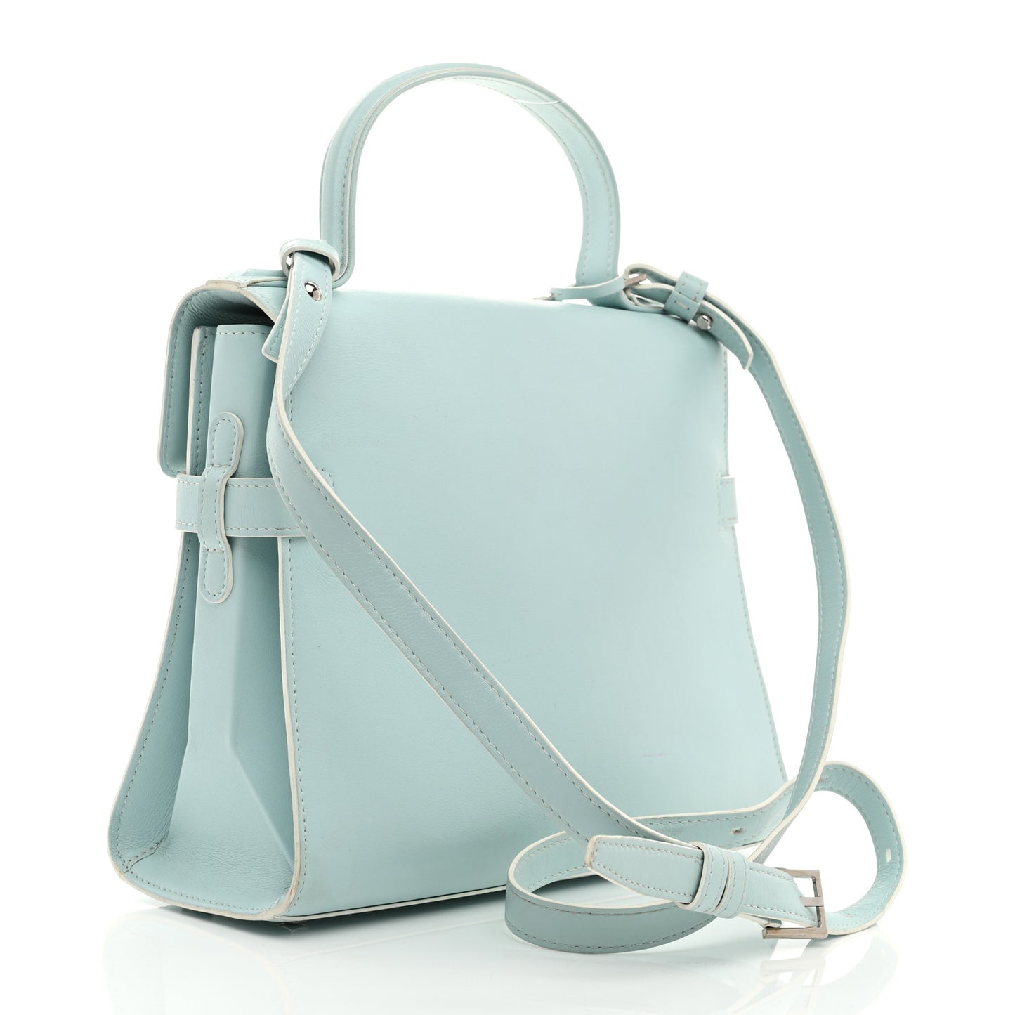 Calfskin CM Tempete Satchel Light Blue