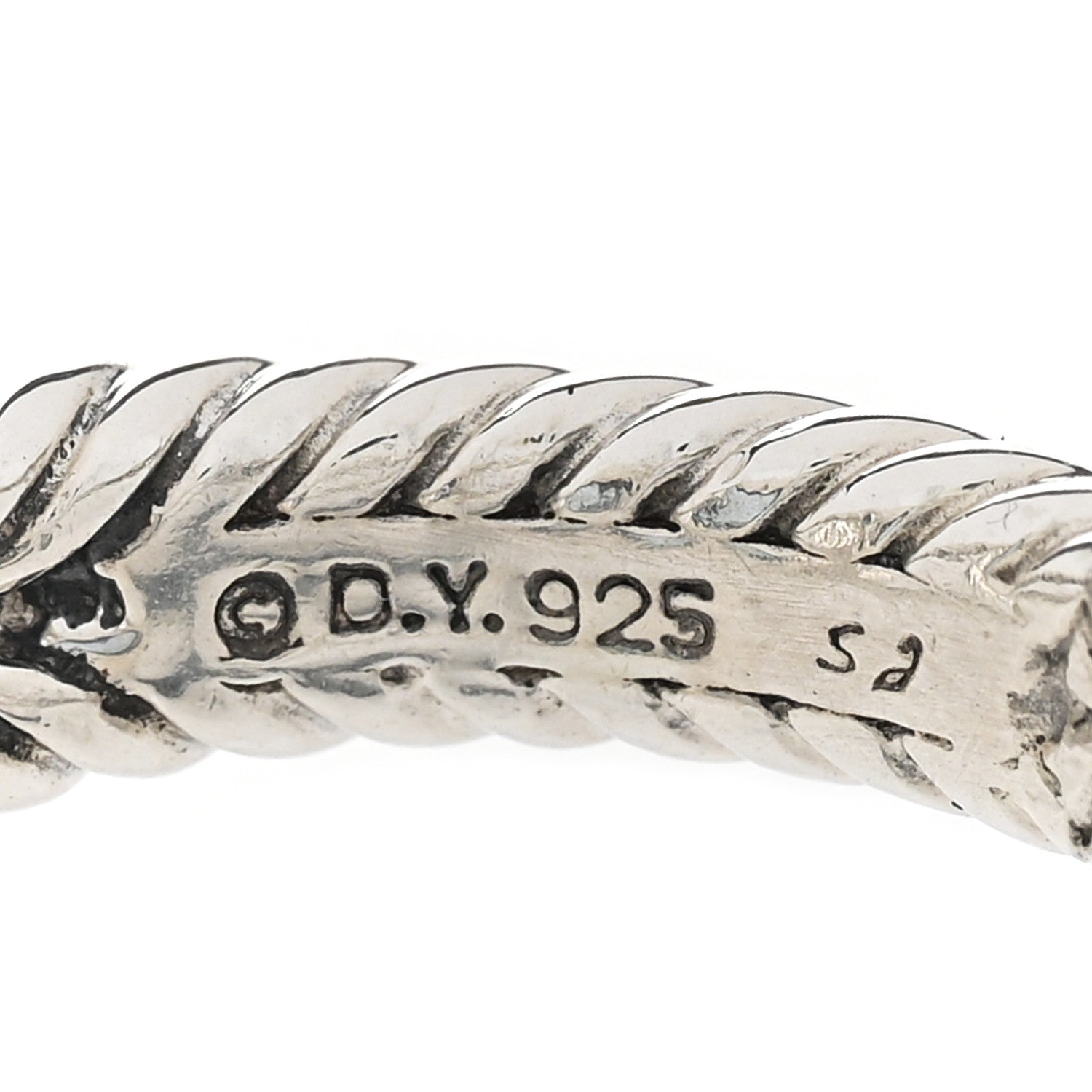 David Yurman Sterling Silver Blue Topaz Sapphire 8mm Petite Cerise Ring 50 5.5 4 of 4