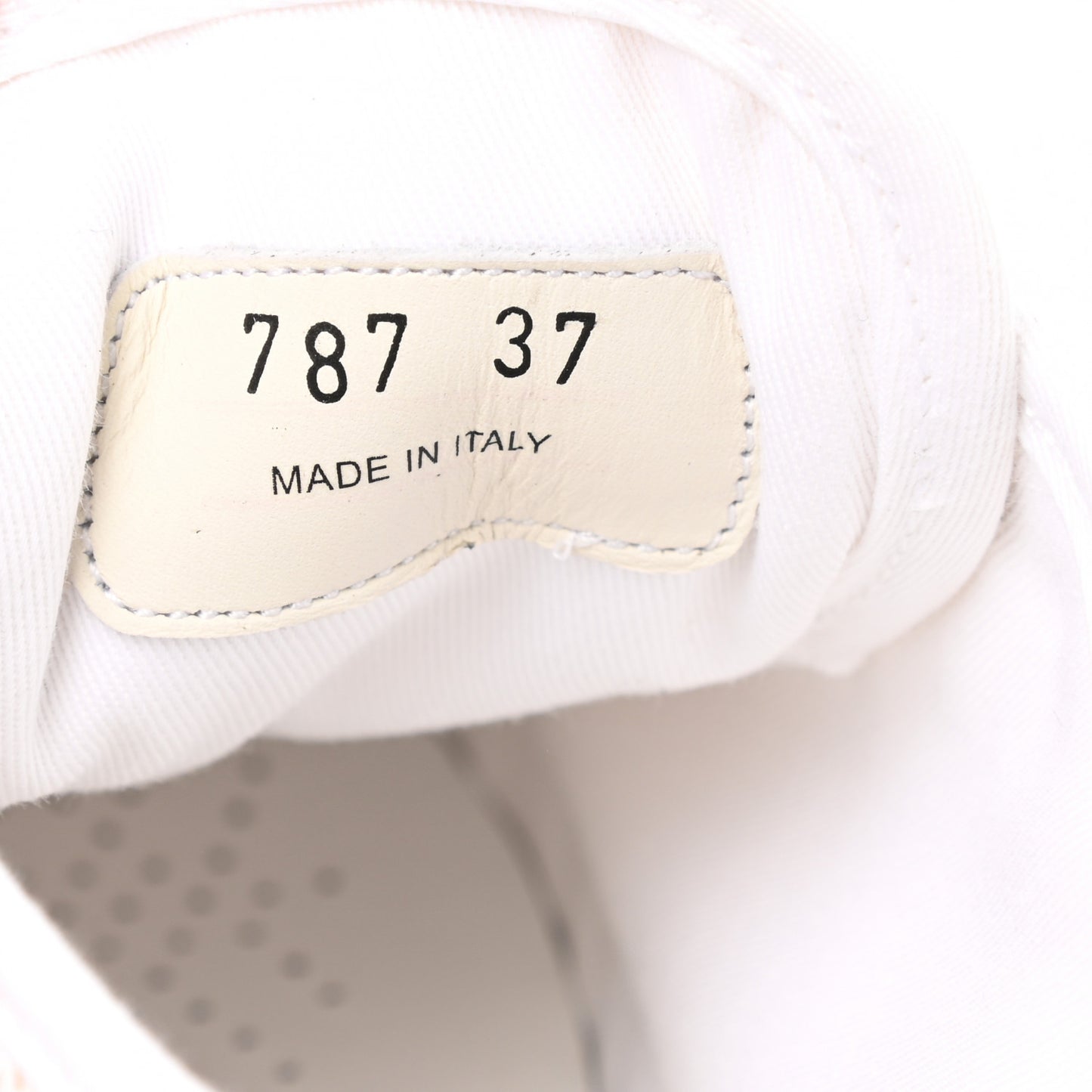 Paillettes Triangle Logo Double Wheel 50mm Sneakers 37 White